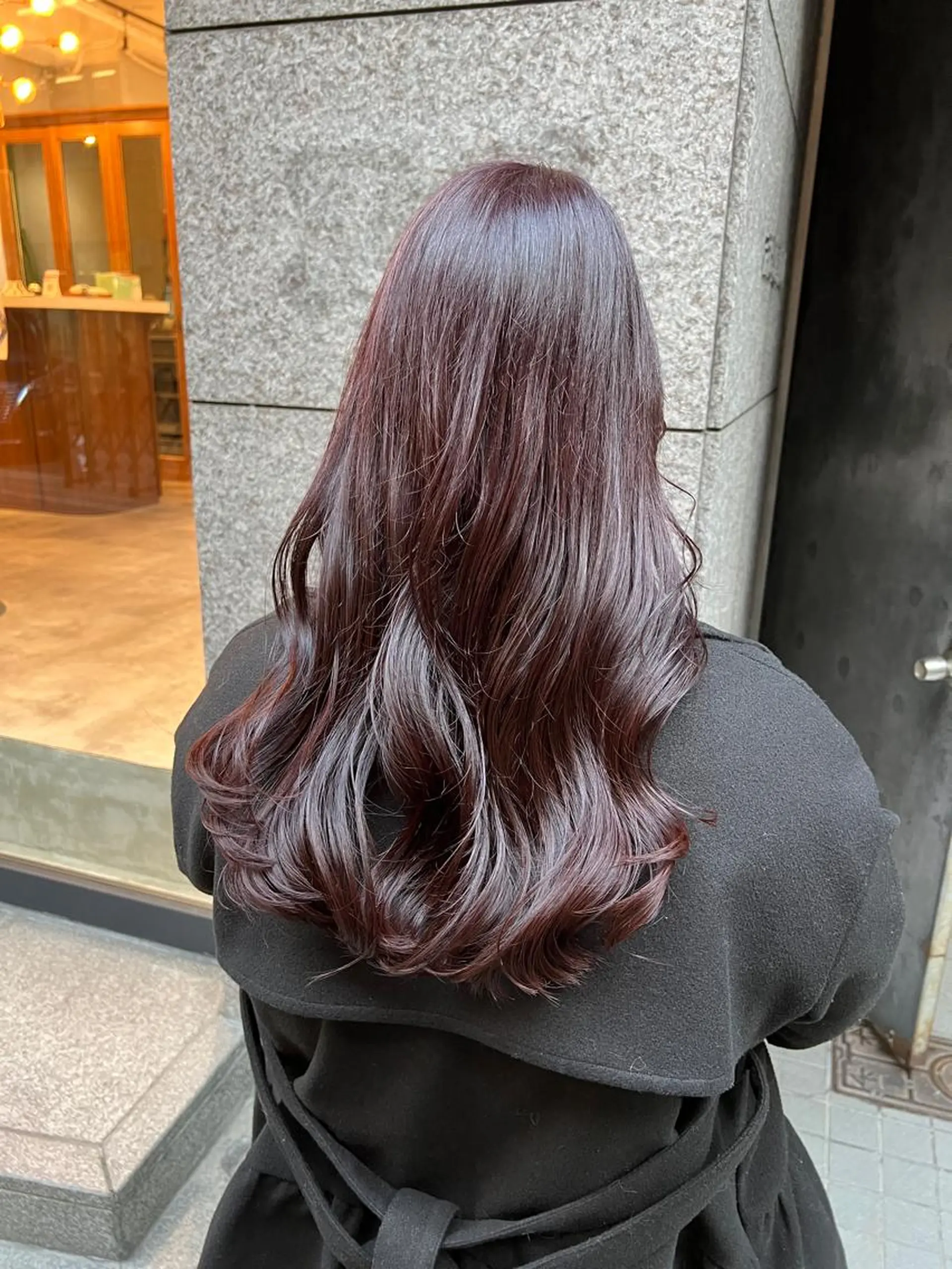 ロング カラー ラベンダーカラー ラベンダーピンク ピンクカラー ノイシキ サキのヘアスタイル