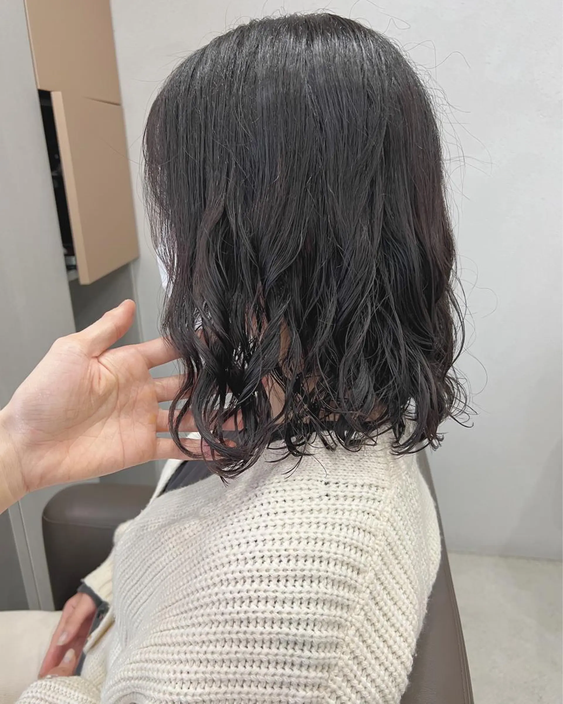 ミディアム パーマ ボブパーマコテ巻き風 パーマNo1深江秀平のヘアスタイル