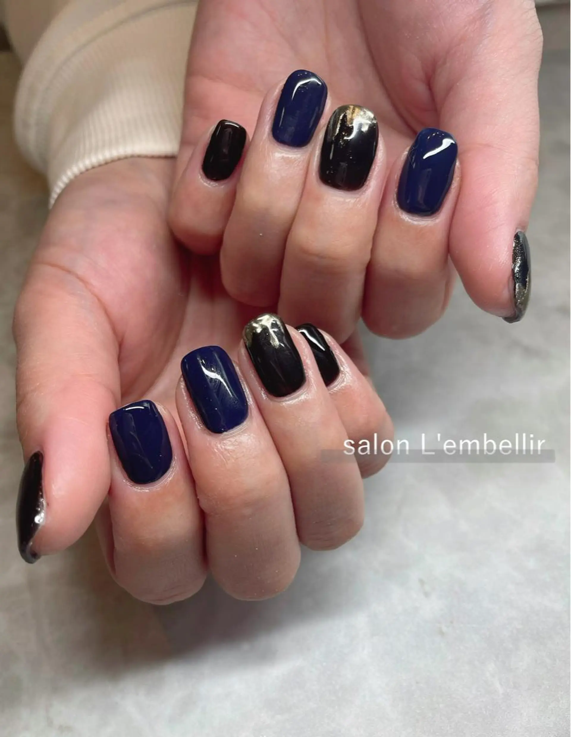 ネイル ワンカラーネイル salon L'embellirのネイルデザイン