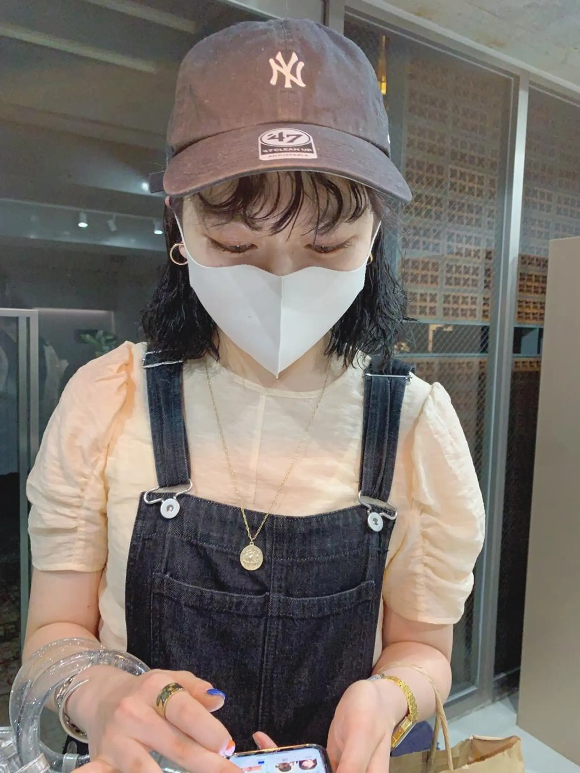 セミロング パーマ ボブパーマコテ巻き風 パーマNo1深江秀平のヘアスタイル