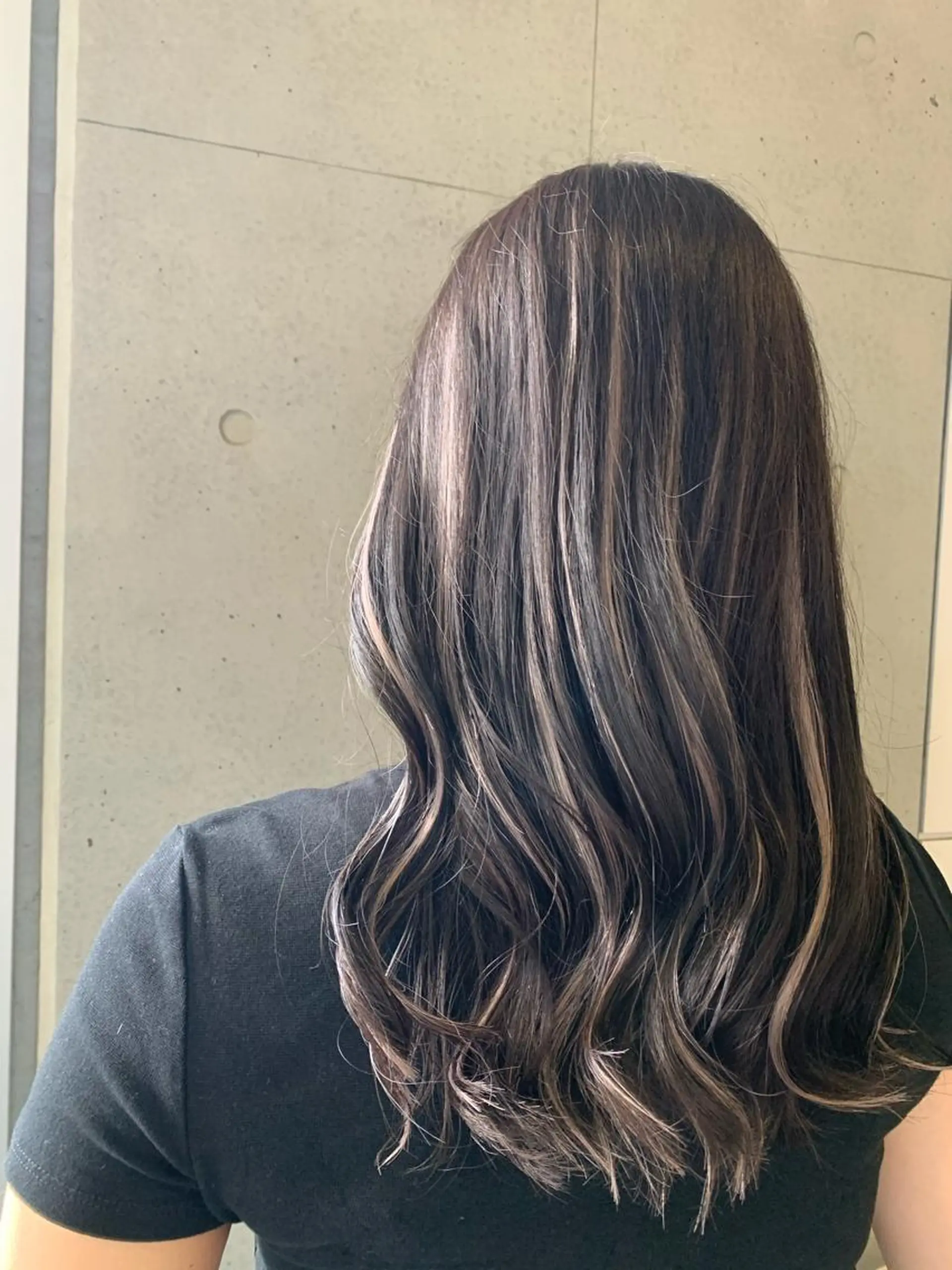 セミロング カラー シールエクステ ハイライトカラー エクステ ハイライト 髪質改善/縮毛矯正 ツヤ髪🩷さつきのヘアスタイル