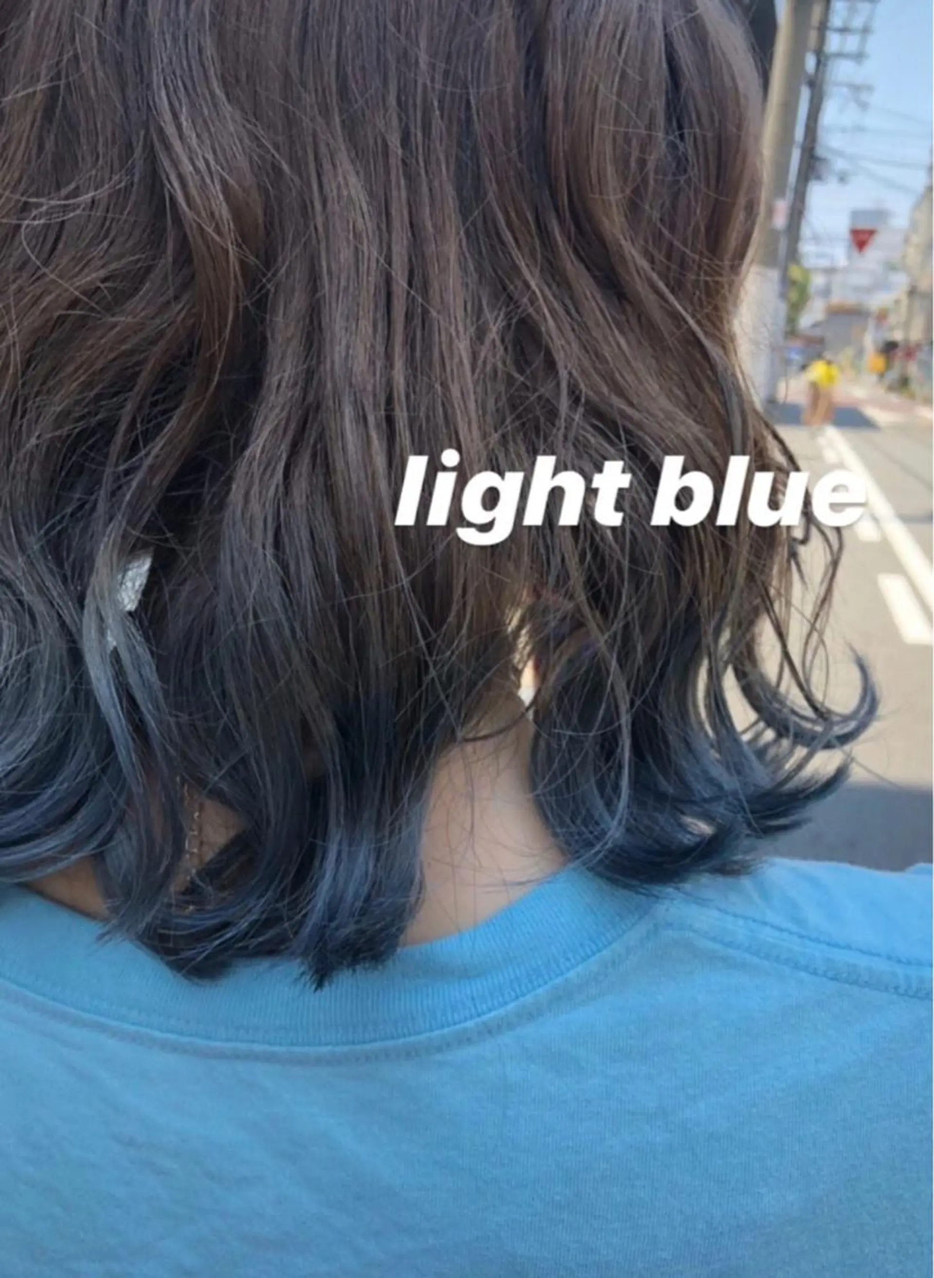 ミディアム カラー ブリーチ ブルーカラー 外ハネヘア ヘアカラー トリートメント 🩷ハイトーン透明感 レイヤー🩷ユリカのヘアスタイル