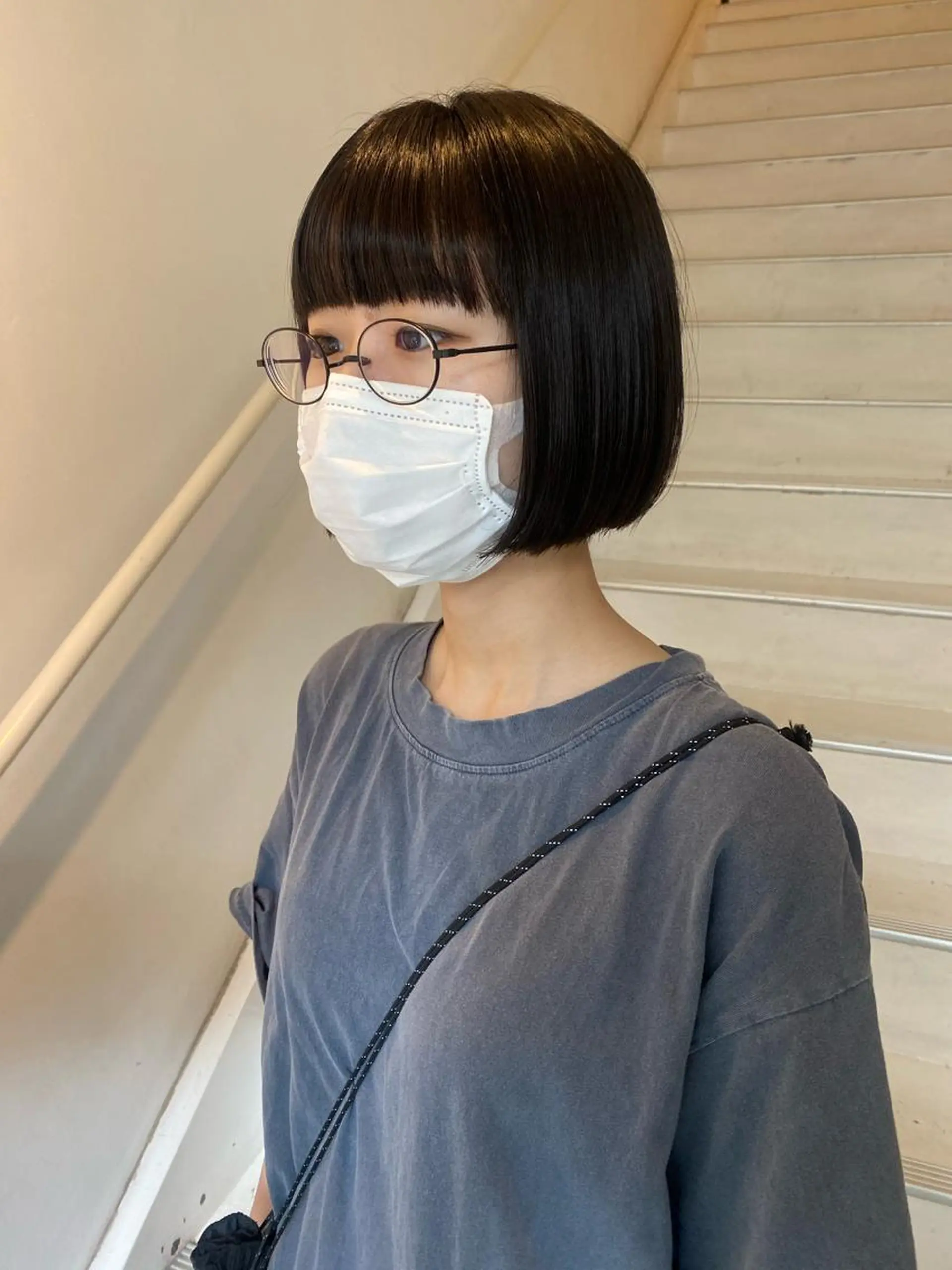 ショート ボブ カット アオイ🩵暖色 /まろやかカラーのヘアスタイル