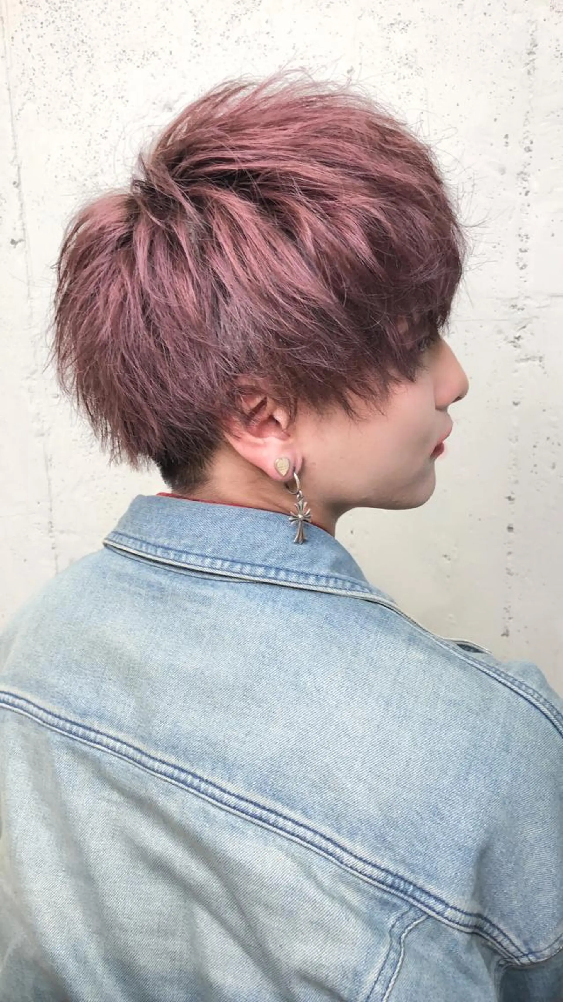 ショート カラー パーマ メンズ ［銀座］淡色 ラベンダー🫧大村のヘアスタイル