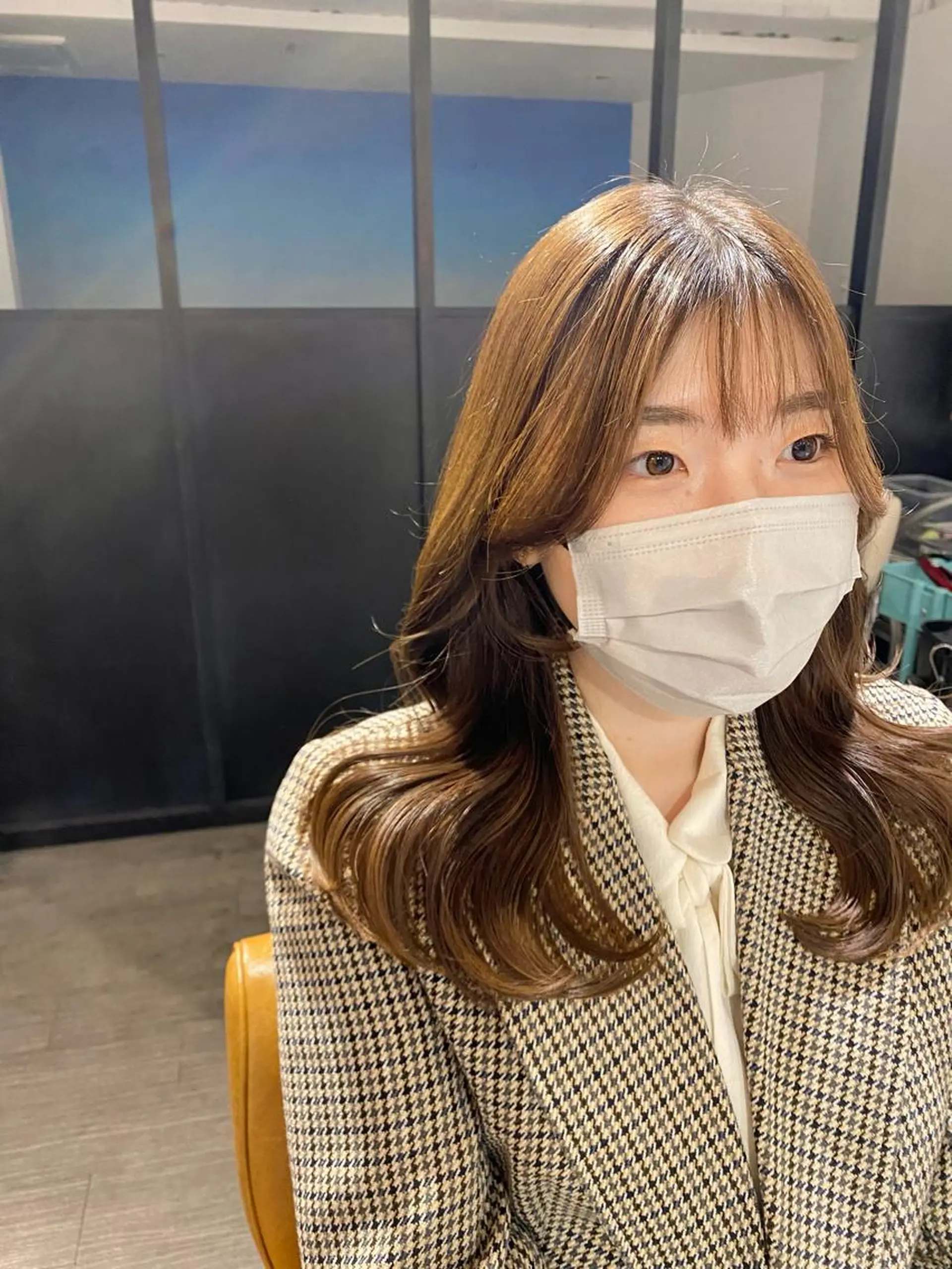 ロング カラー くびれヘア ヨシンモリ 韓国風ヘア レイヤーカット カット ヘアカラー トリートメント 韓国風レイヤーカット 💎髪質改善"yuiのヘアスタイル