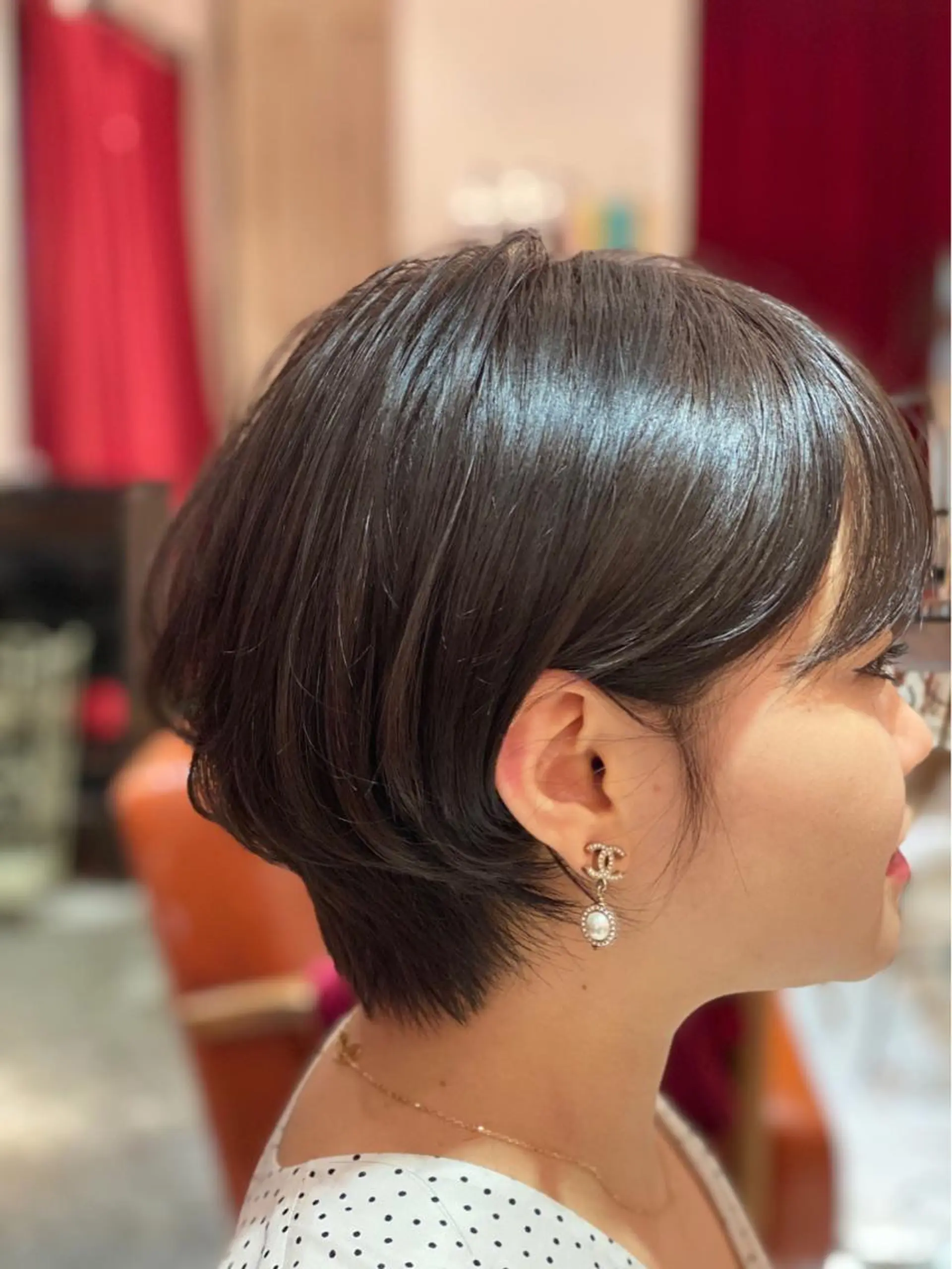 ショート カラー パーマ ハイライトカラー ハイライト BEBE所属・ご新規様限定 透明感カラーKANAのヘアスタイル