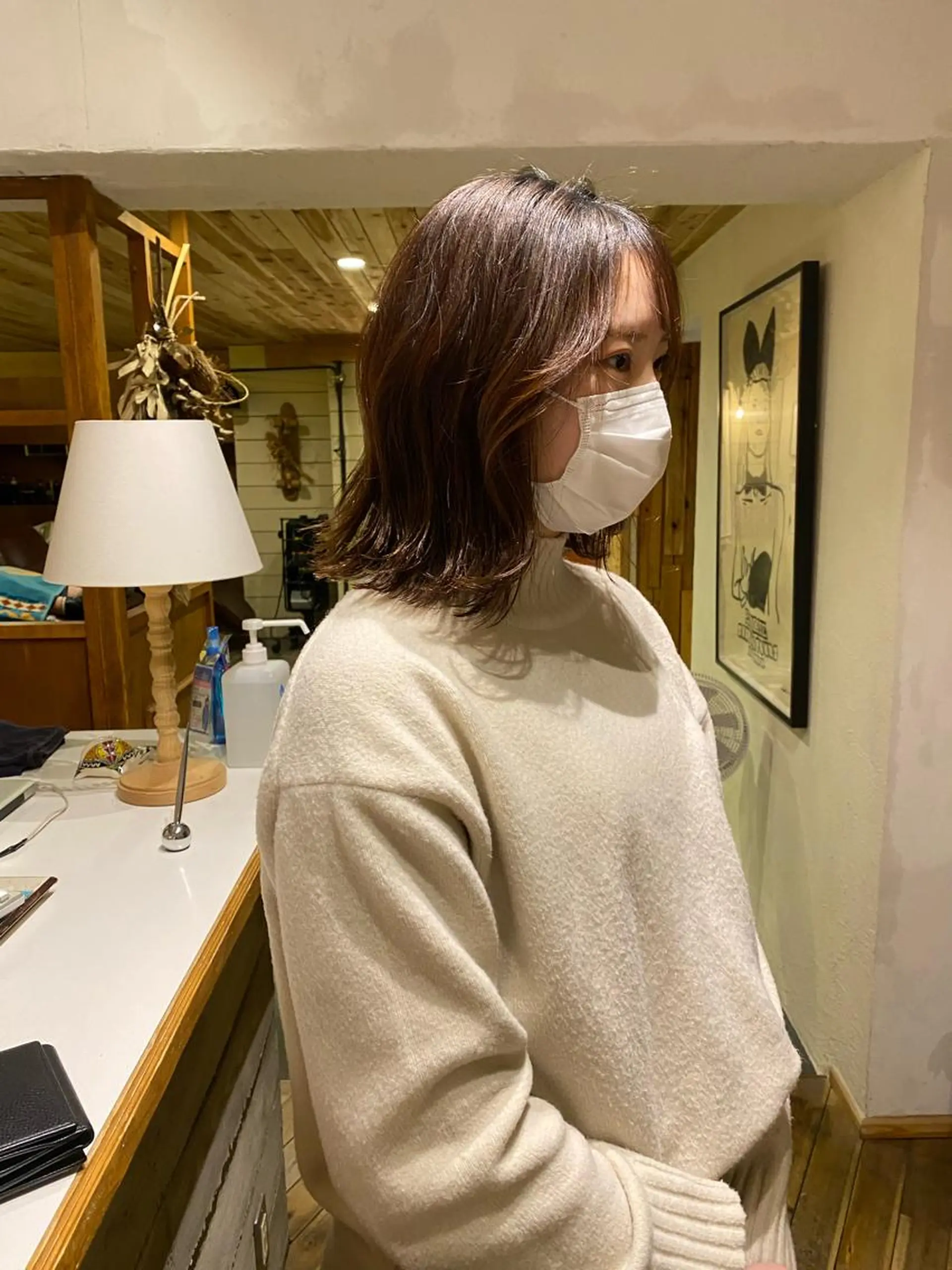 ミディアム 顔周りカット 吉田 光佑のヘアスタイル