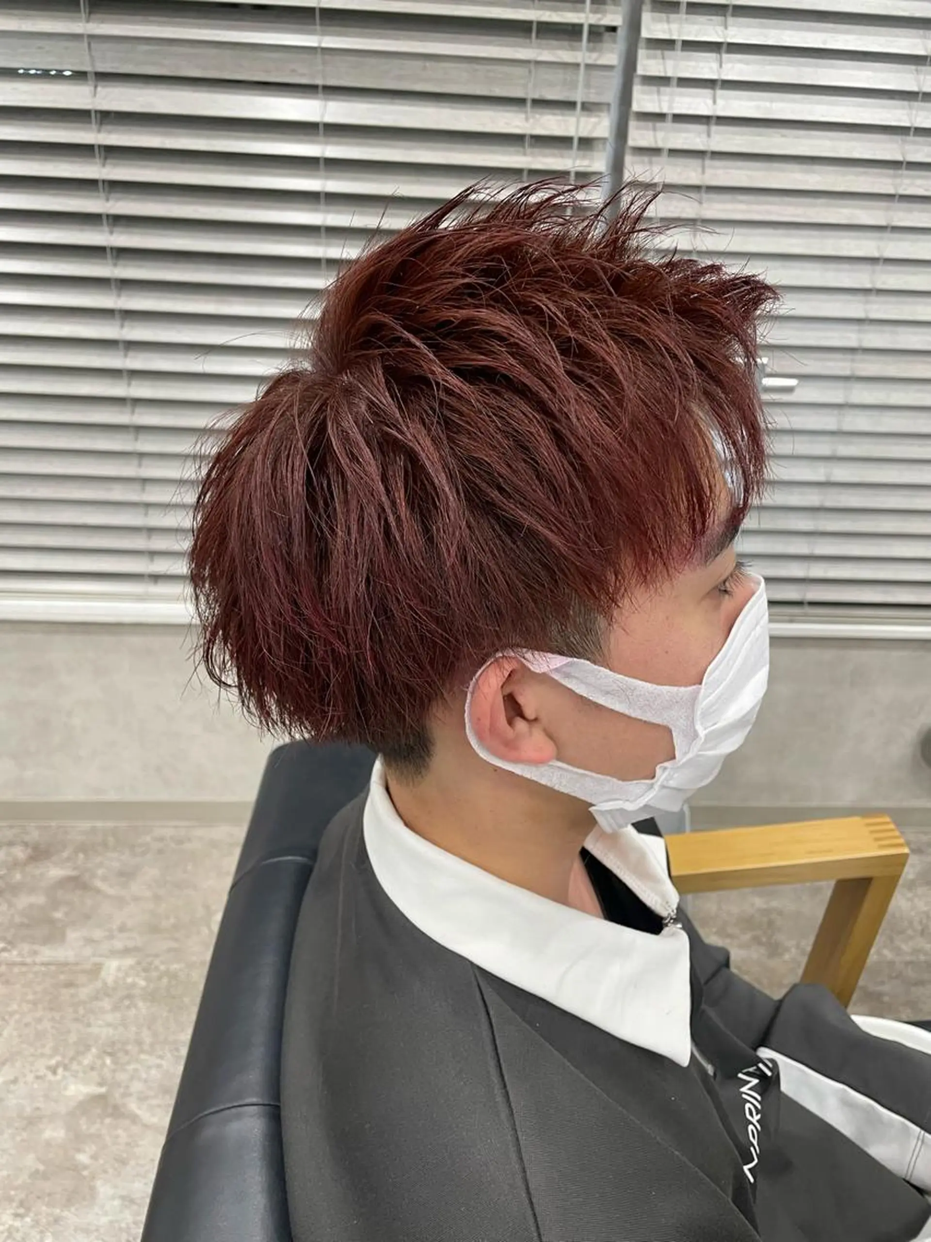 ショート カラー メンズ 🍑🧋ハイトーン 暖色カラーlucaのヘアスタイル