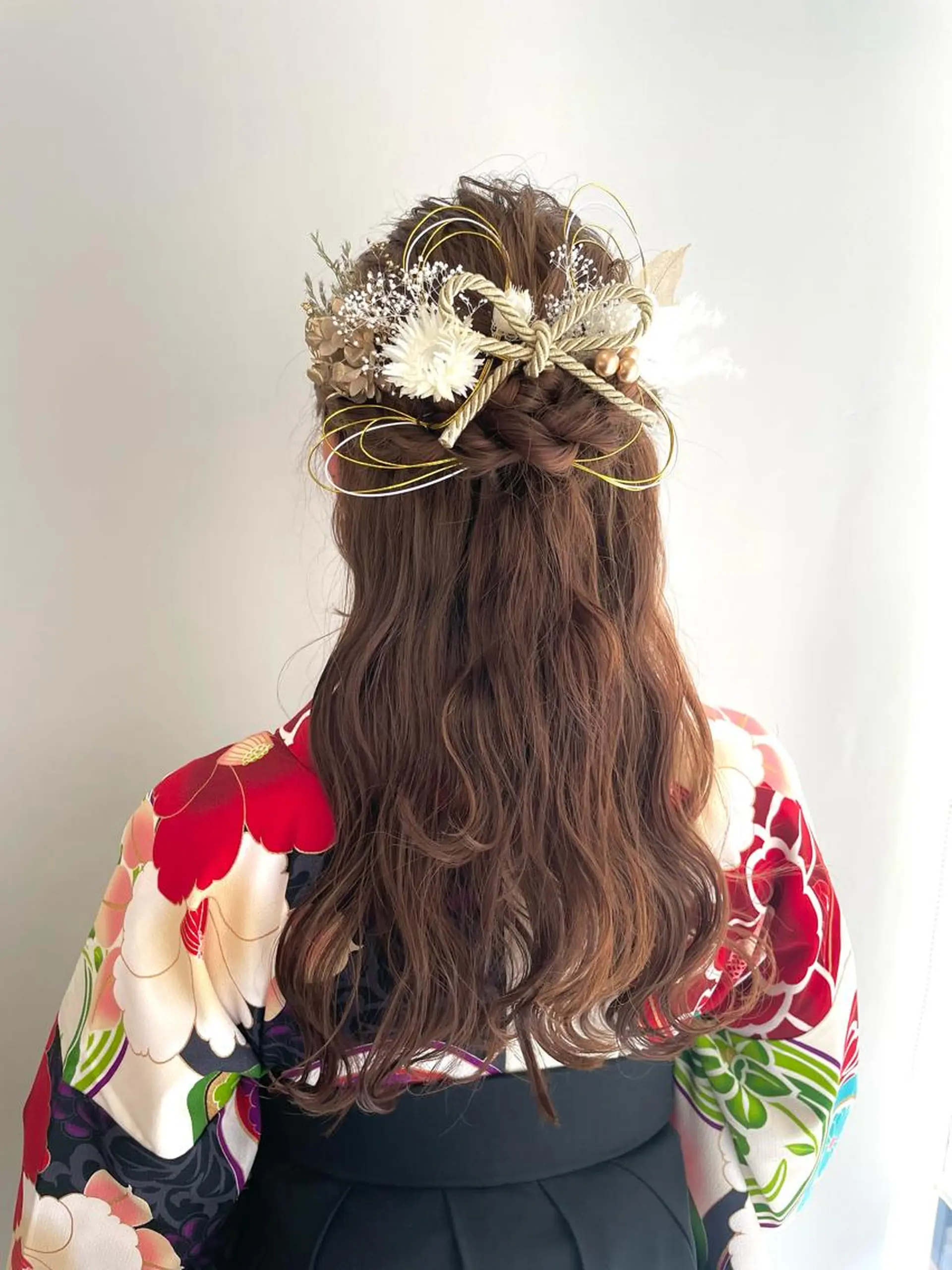 ロング ヘアアレンジ 着付け 青沼夏未/オリーブ/ 寒色カラーのその他イメージ