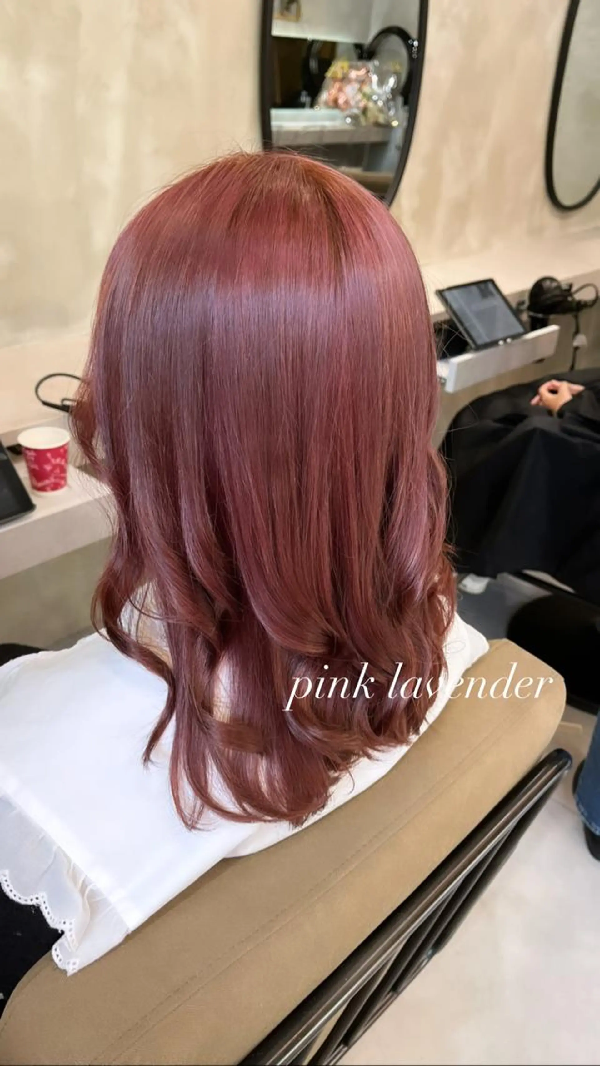 セミロング カラー ブリーチ ラベンダーカラー ピンクカラー ピンクラベンダー RIYA❤︎ Aujuaソムリエのヘアスタイル