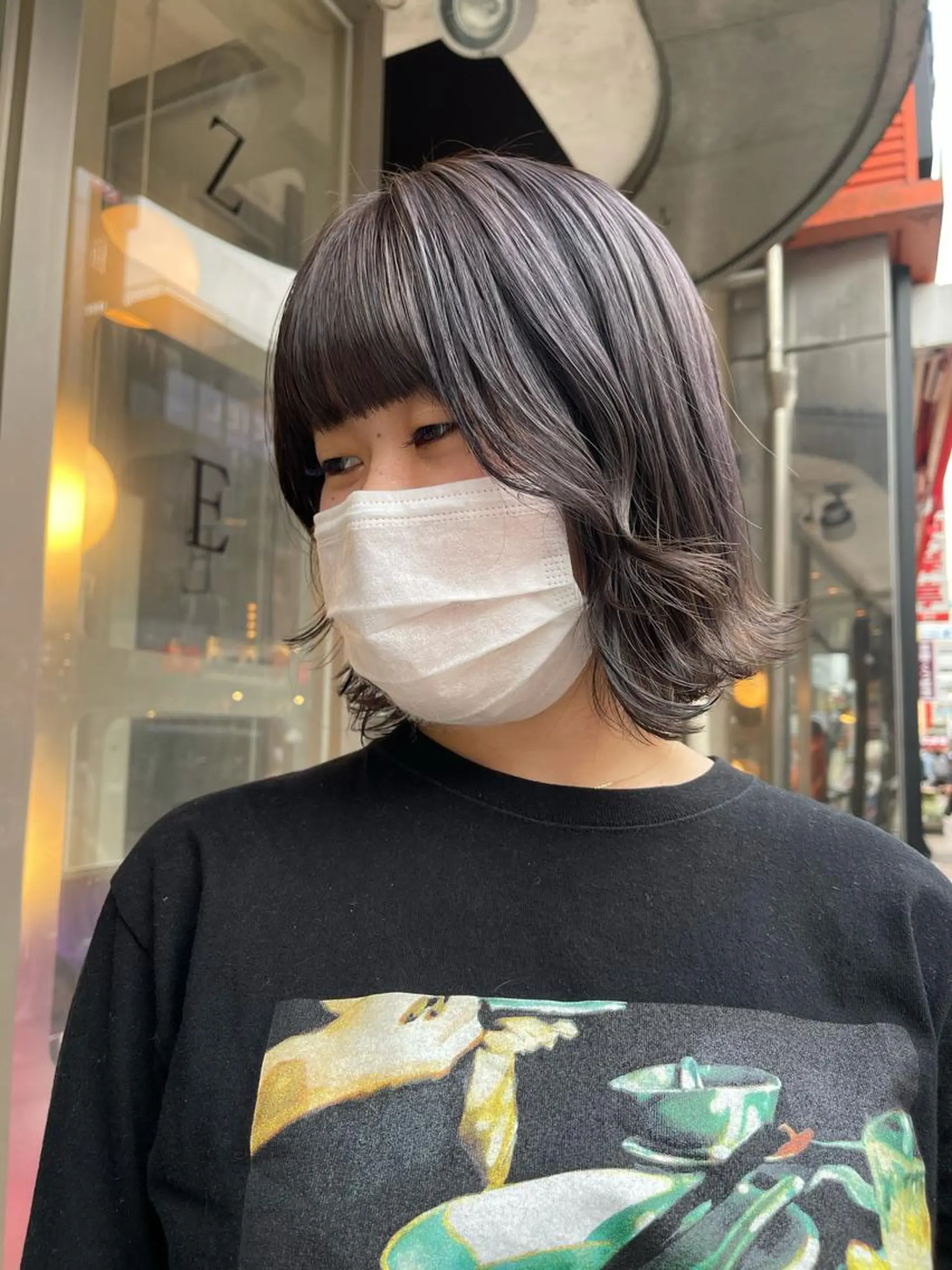 カラー ブリーチ グレージュ ユナ🌙 nailのネイルデザイン