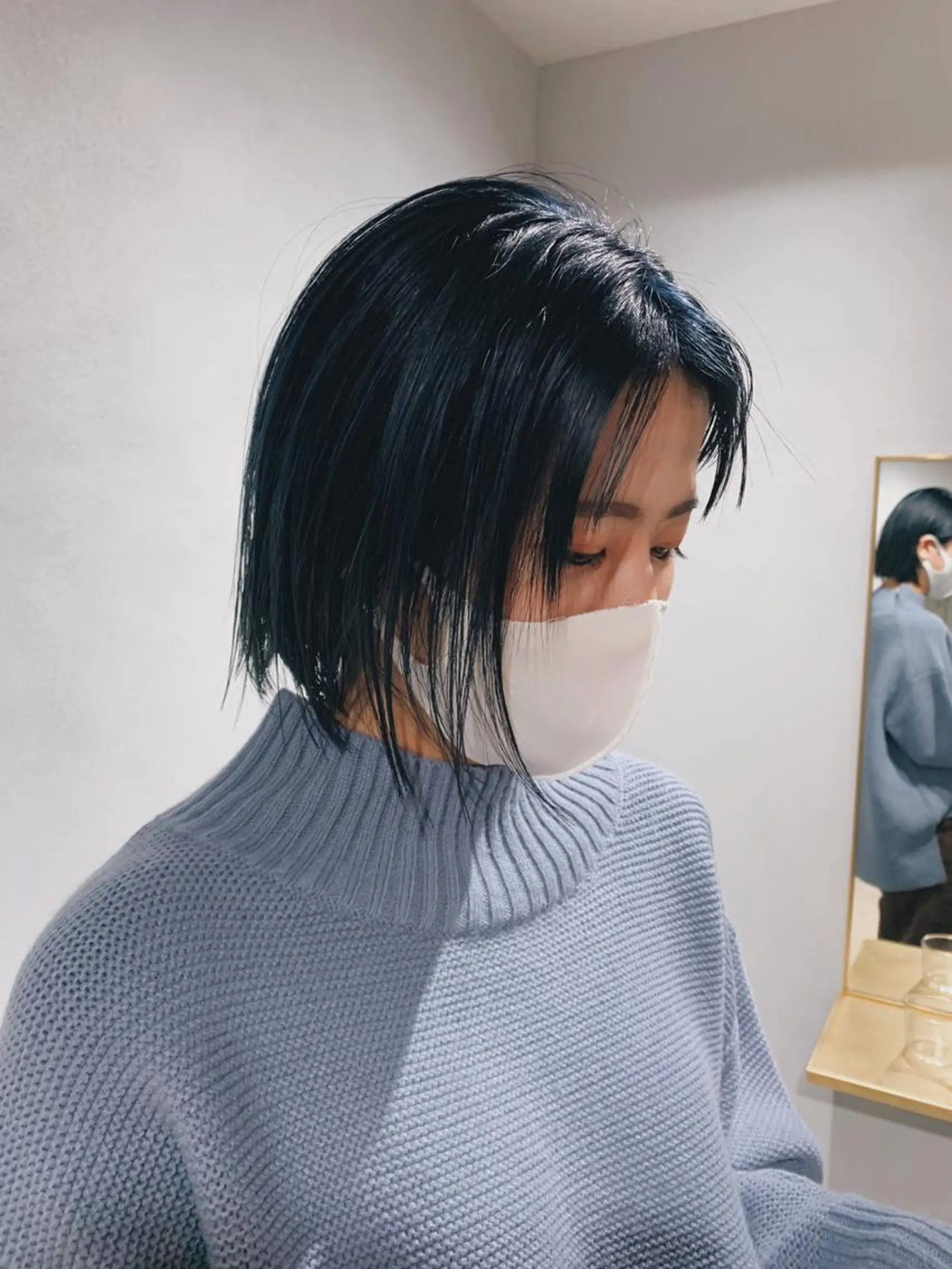 カラー ボブパーマコテ巻き風 パーマNo1深江秀平のヘアスタイル