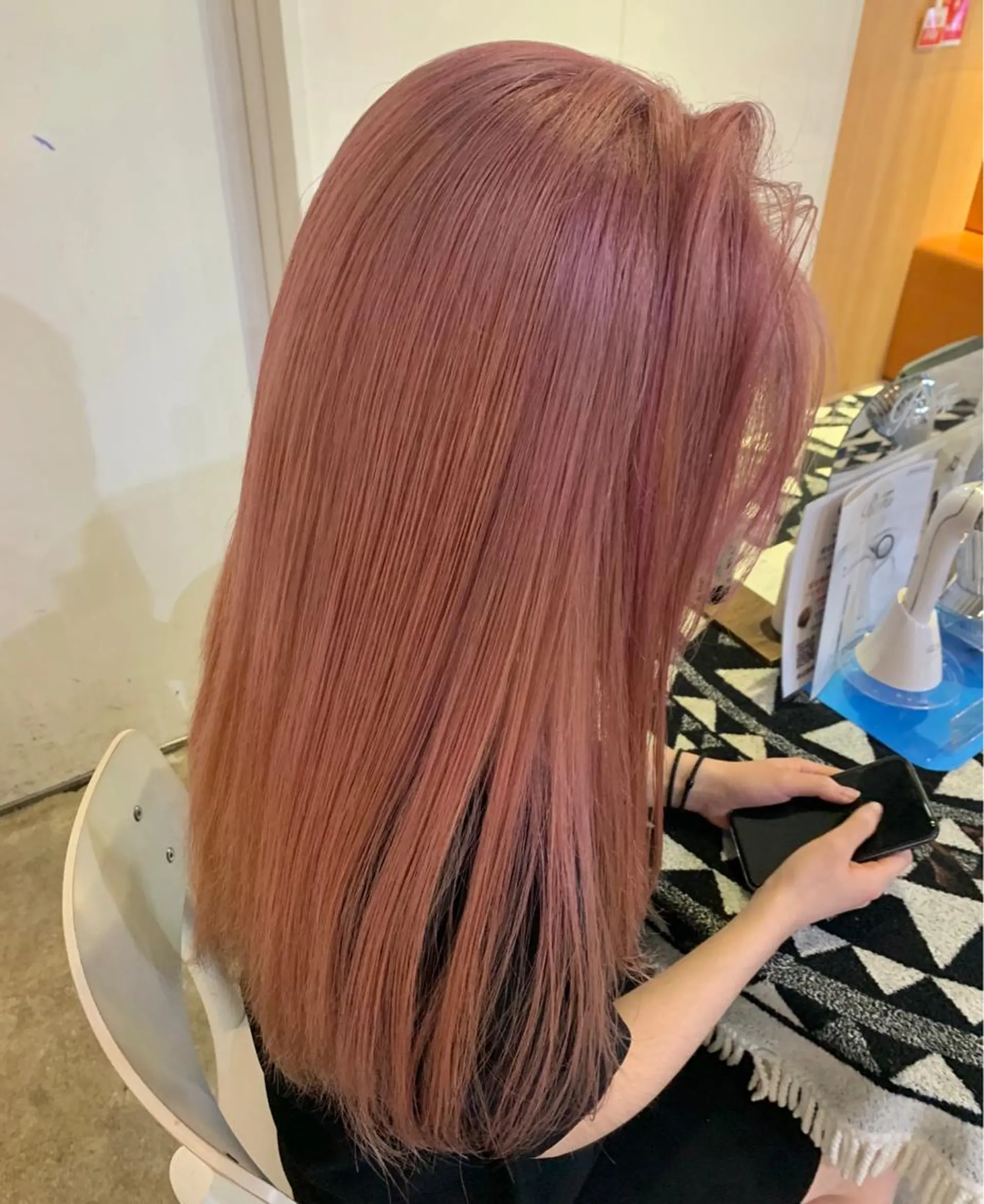 ロング カラー ブリーチ ピンクカラー Nanase ♡のヘアスタイル