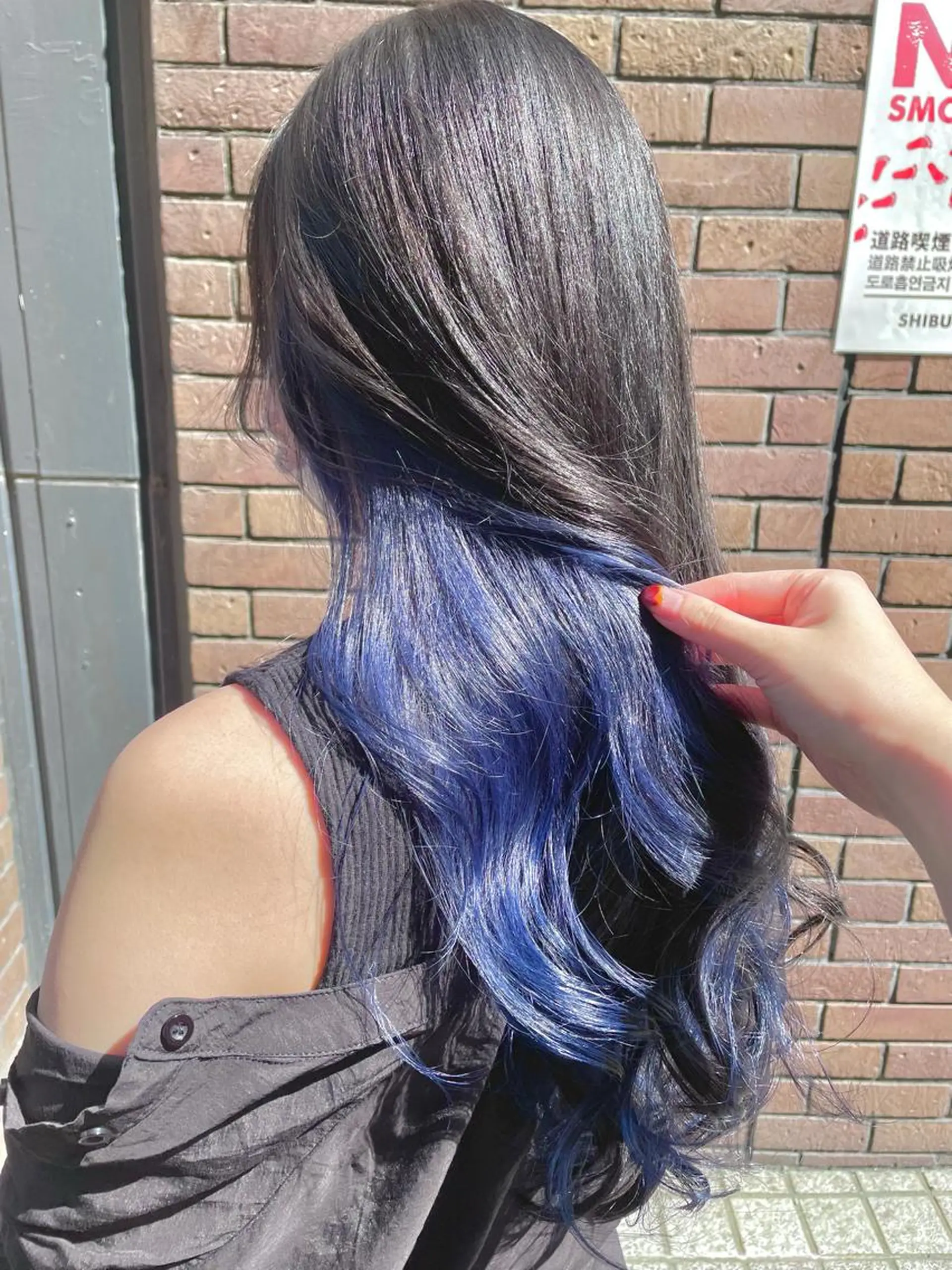 カラー ブリーチ ブルーカラー インナーカラー ヘアカラー トリートメント 渋谷:インナーカラー ／🍒エリカ🍒のヘアスタイル