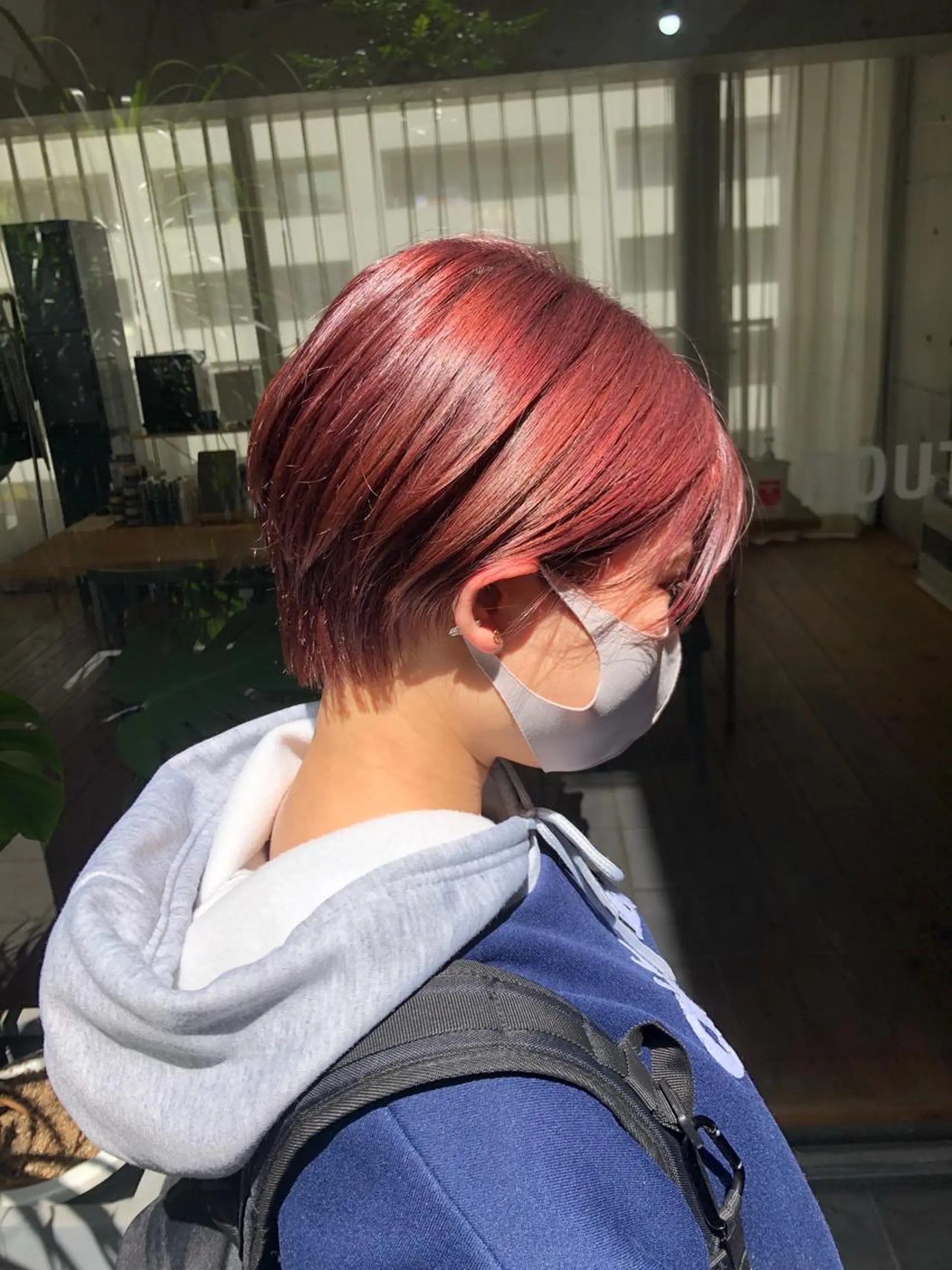 ショート カラー ピンクカラー ヘアカラー nagisa /縮毛矯正のヘアスタイル