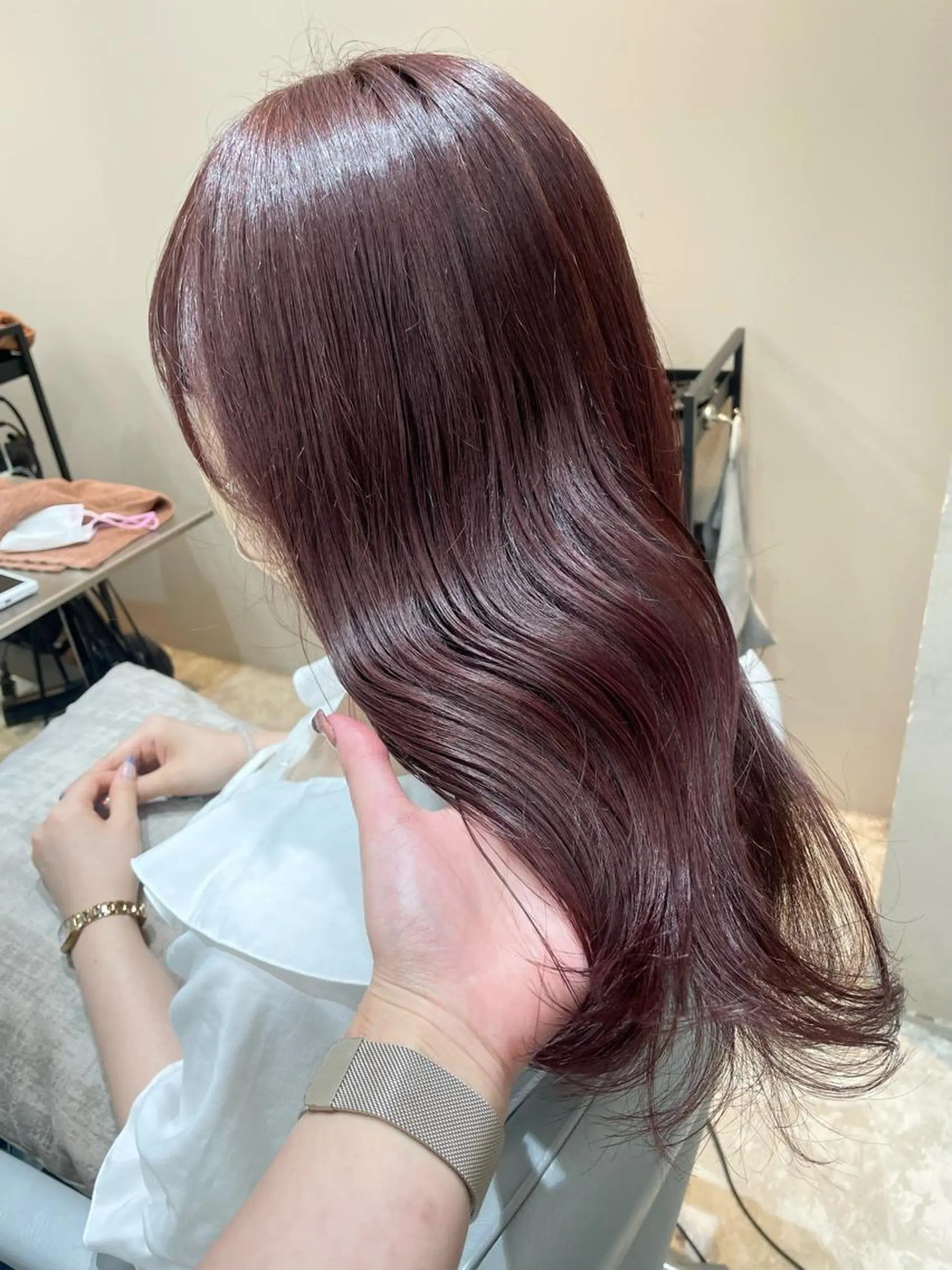 セミロング ピンクラベンダー Ess所属・YUKI / レイヤーカット🤍のヘアスタイル