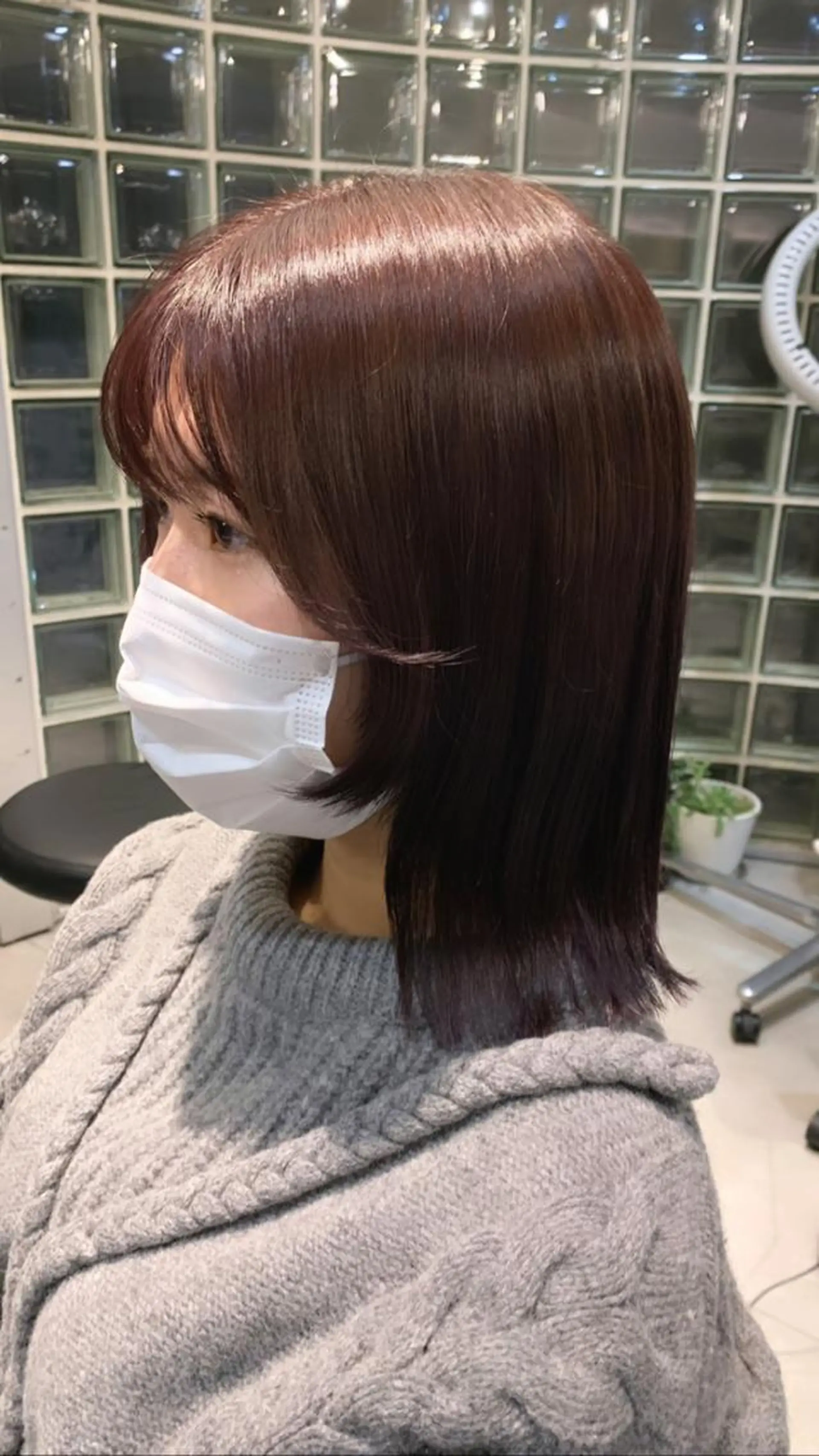 ミディアム カラー レイヤーカット クレハ :)のヘアスタイル