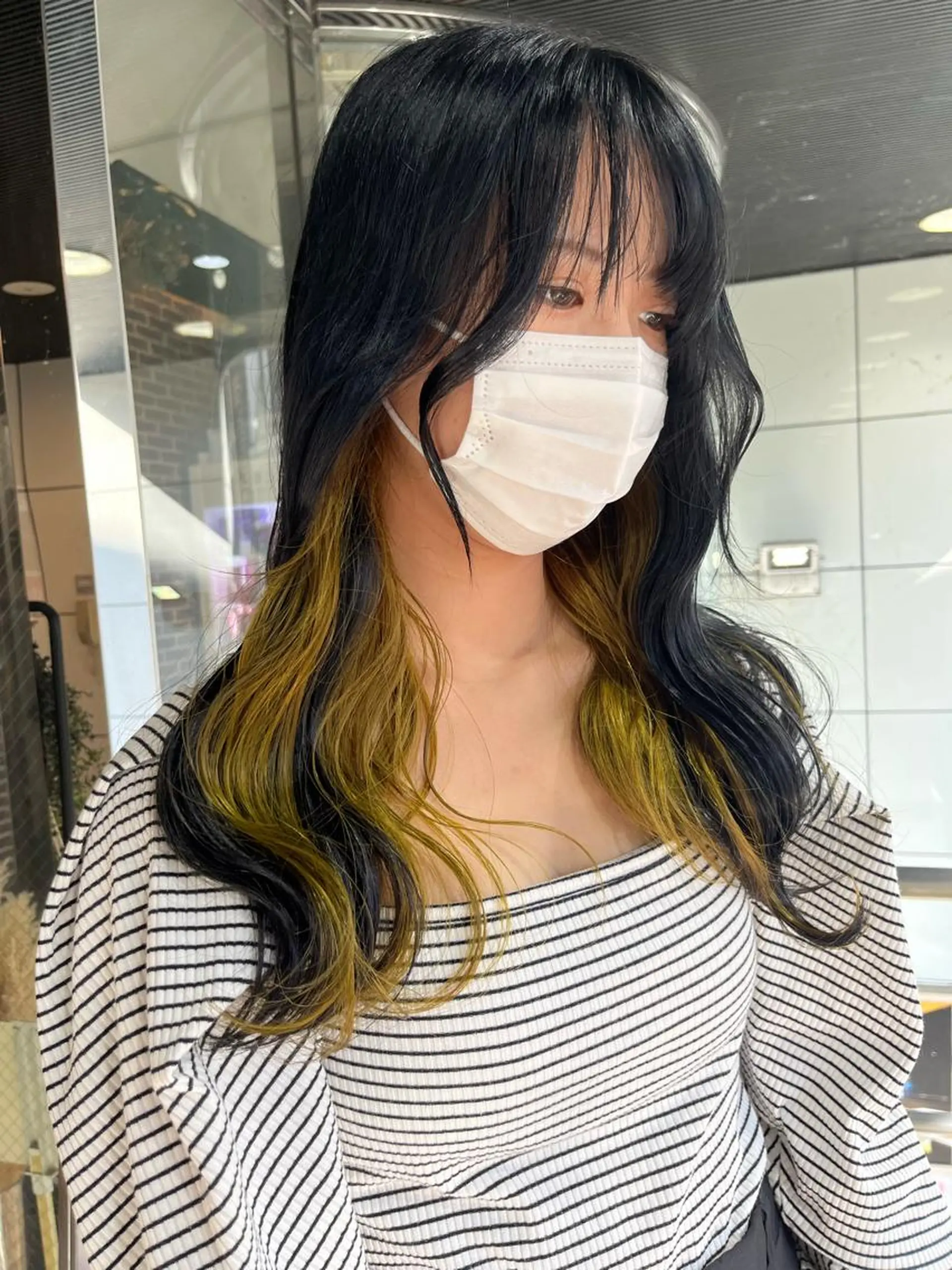 ロング カラー 💖デザインカラー/ タダ ハナカ💖のヘアスタイル