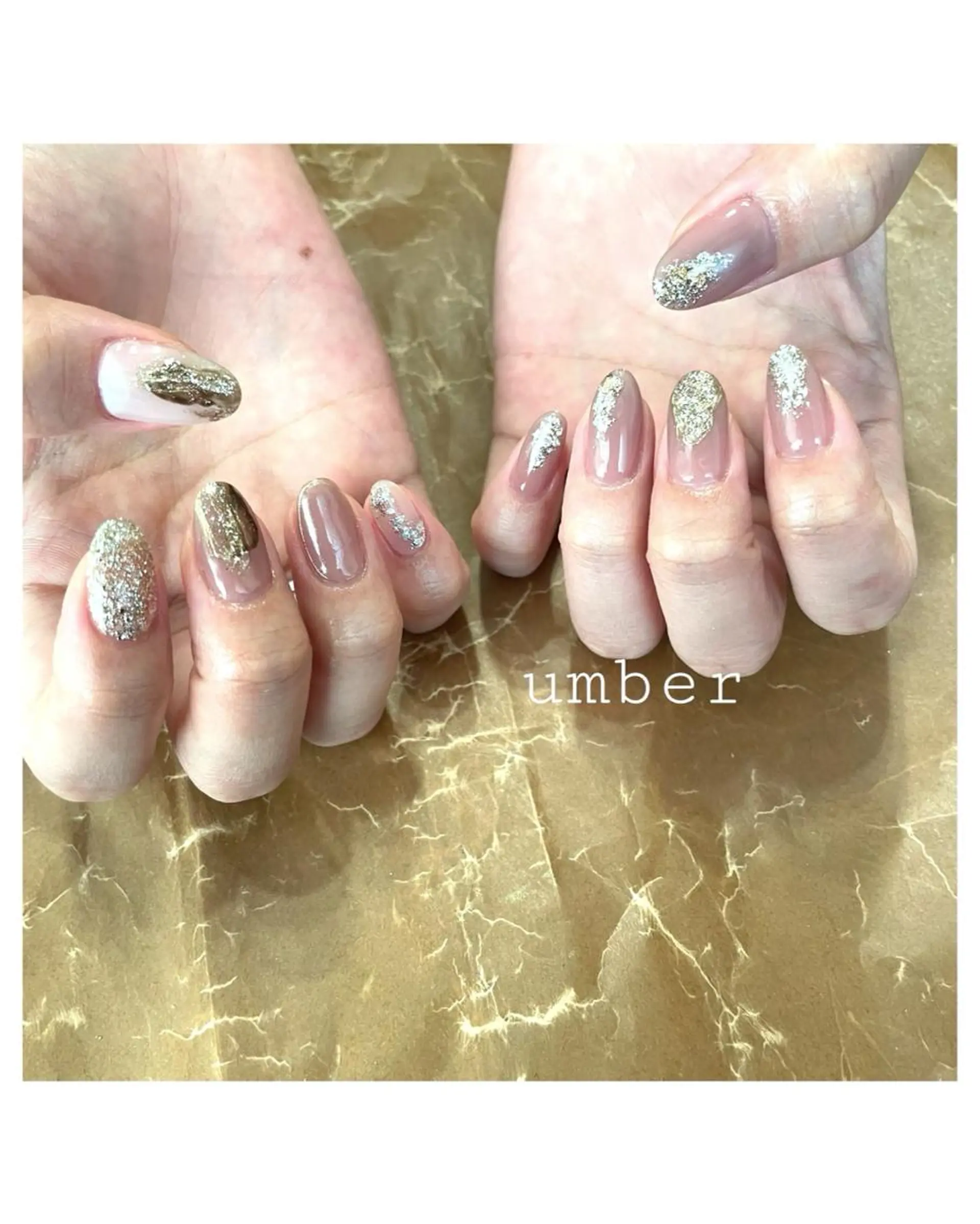 ネイル クリアネイル フラッシュネイル フットネイル フレンチネイル マグネットネイル ハンドネイル umber 三茶1分のネイルデザイン