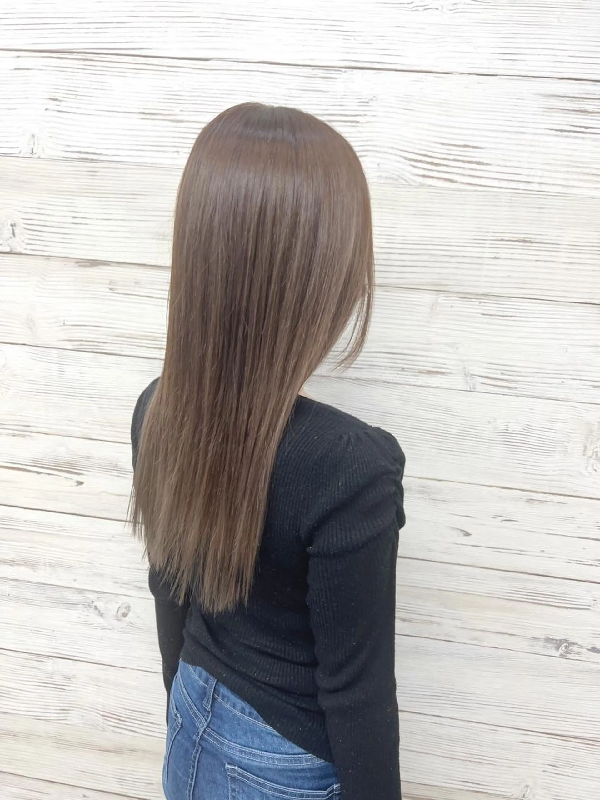 ミディアム カラー ヘアアレンジ ブリーチ 透明感カラー エドルカラー グレージュ ヘアカラー エクステ 枝毛カット＆髪質改善 満足NO.1岡しゃんのヘアスタイル