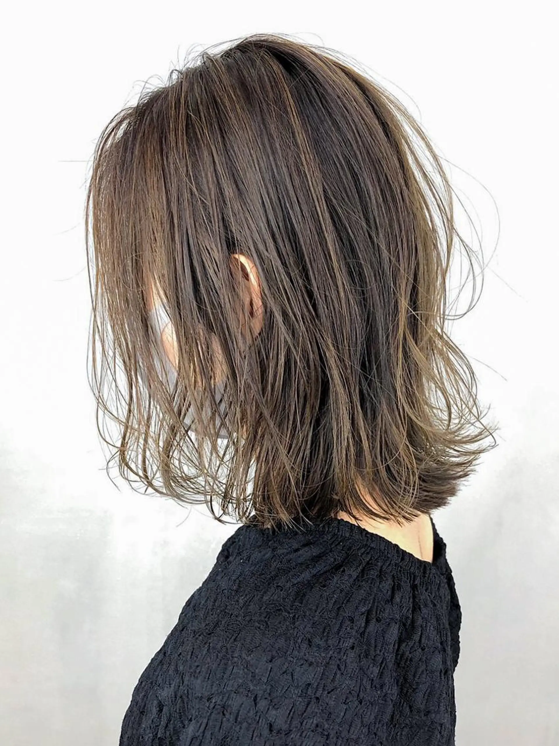 ミディアム カラー パーマ ヘアアレンジ ハイライトカラー ハイライト ITbyALBUM 浦和店のヘアスタイル