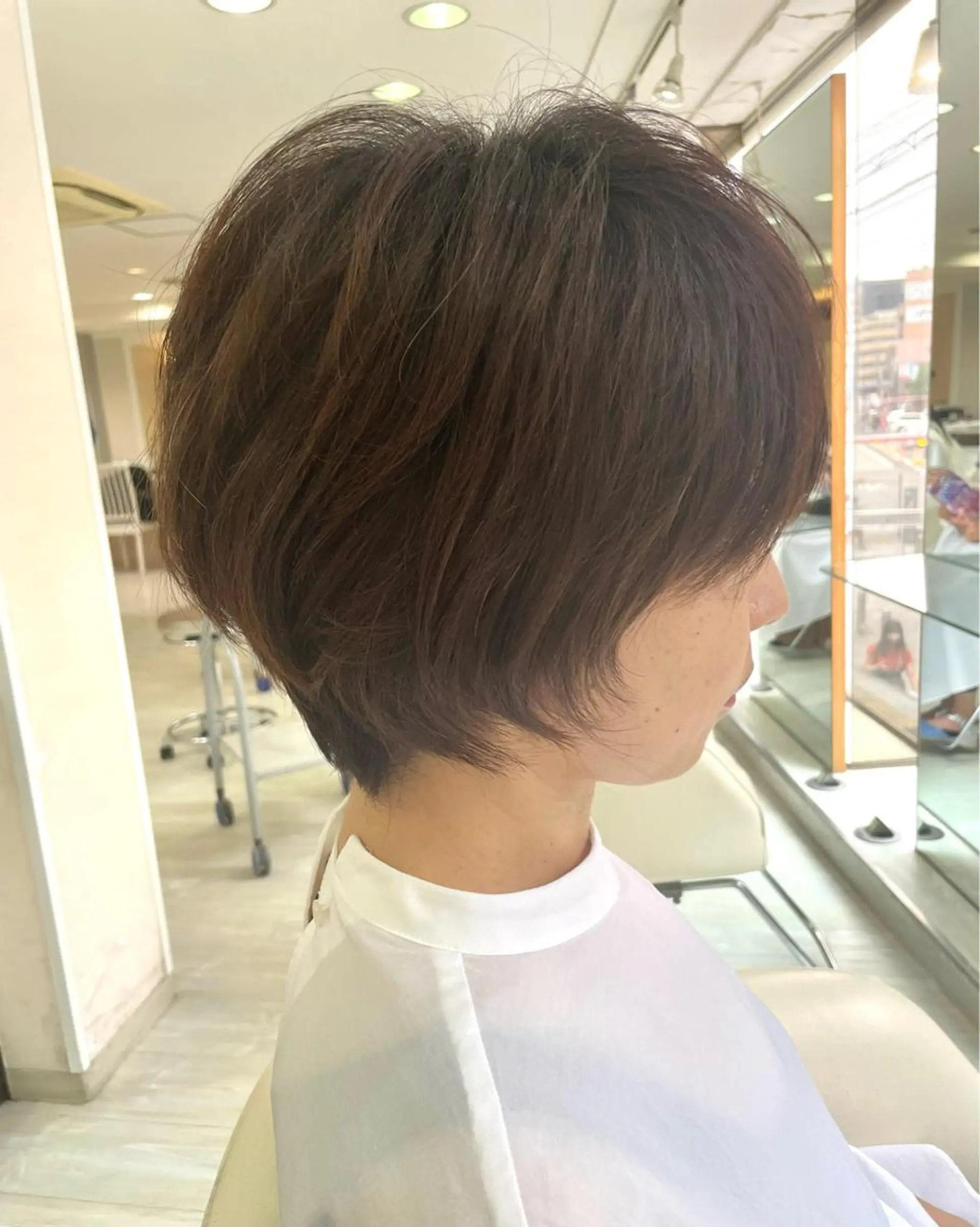 ショート カラー パーマ くせ毛 ショートヘア カット パーマ トリートメント チーフデザイナー 西川凌史のヘアスタイル