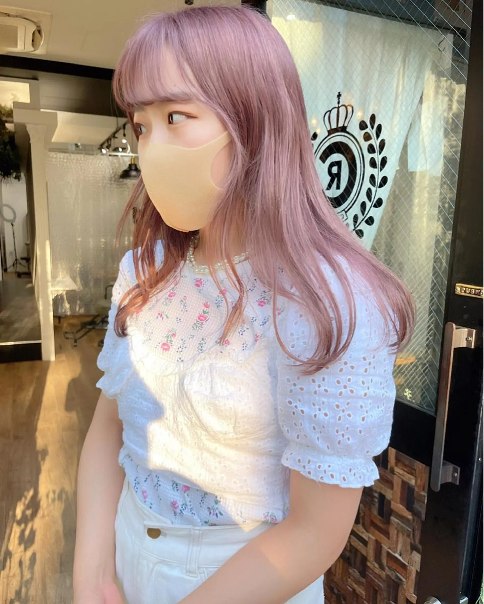 ロング カラー ラベンダーカラー ピンクカラー カット ヘアカラー トリートメント レイヤー/顔周り /AKARIのヘアスタイル