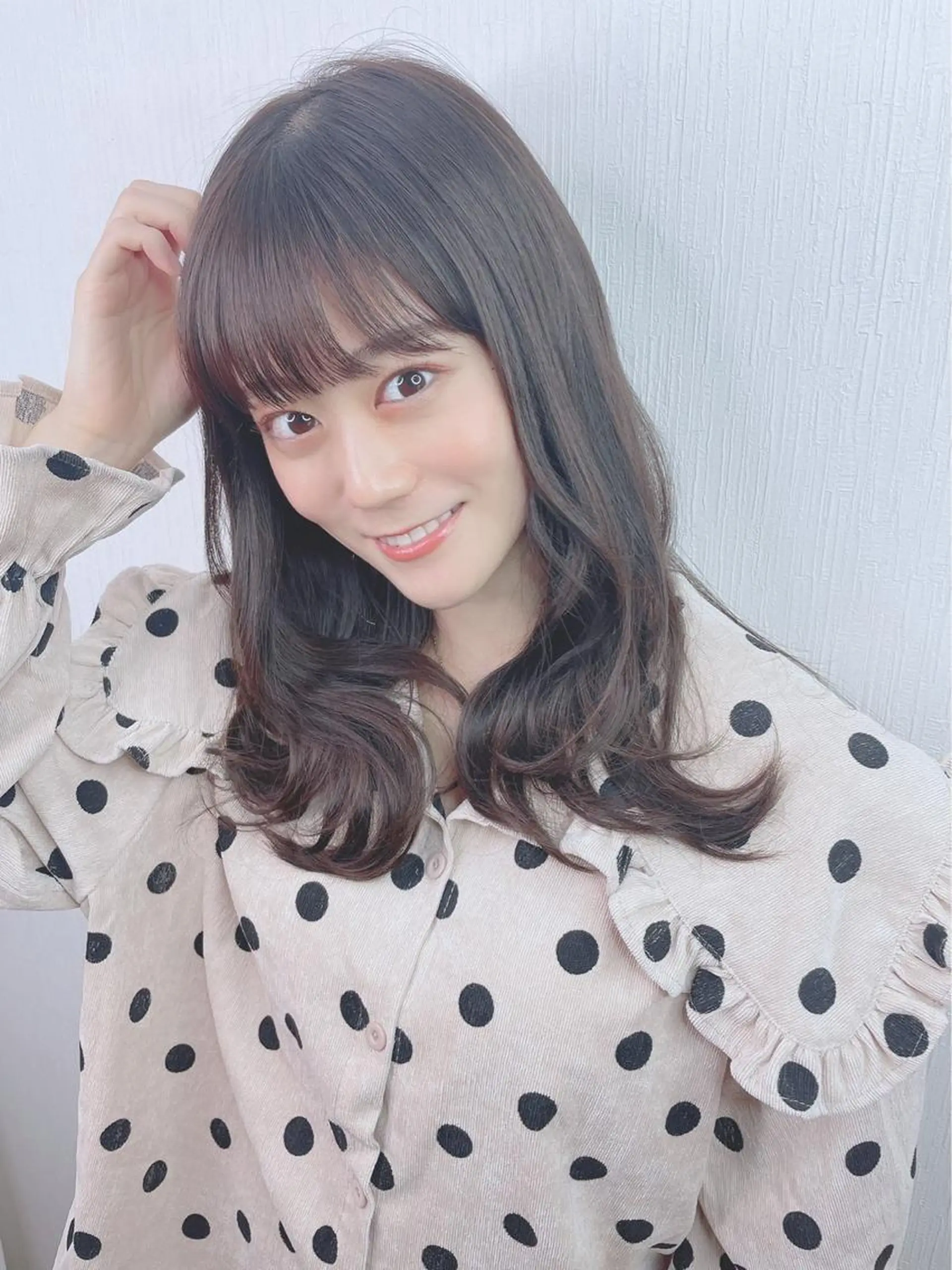 セミロング カラー パーマ ヘアアレンジ 【公式】amble luxe池袋東口🩷のヘアスタイル