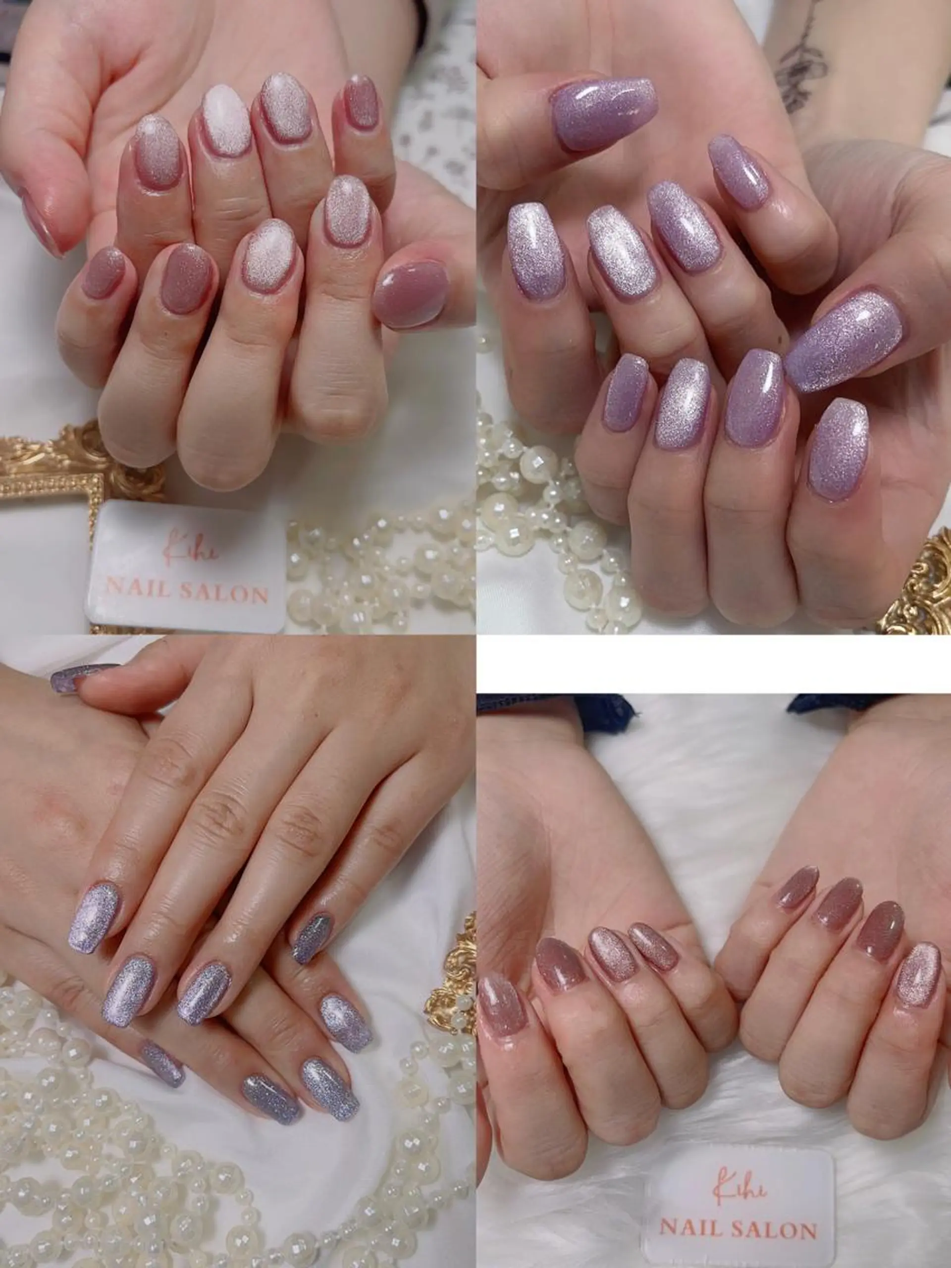 ネイル クリアネイル マグネットネイル 久保田 マリコのネイルデザイン