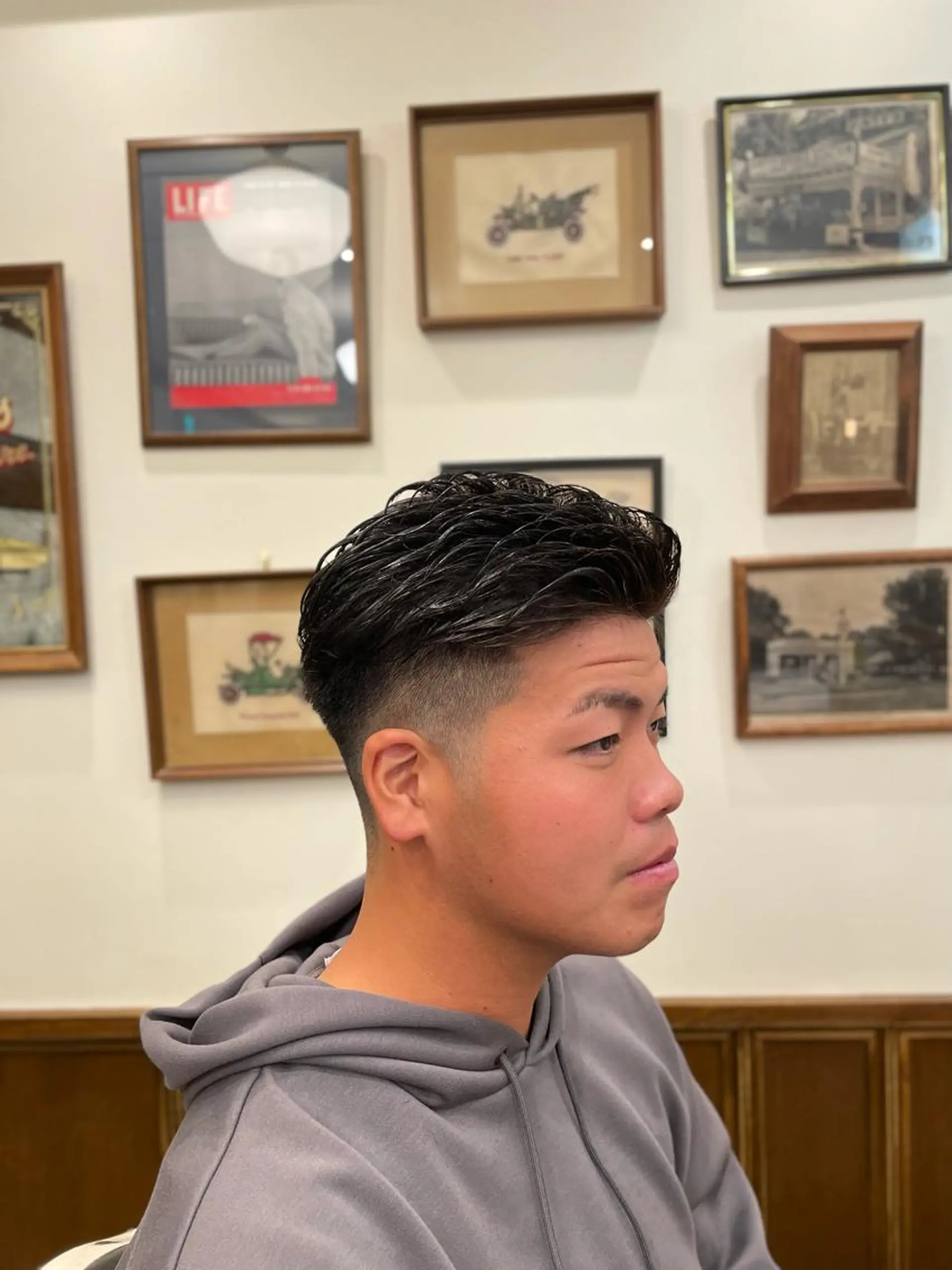 ショート カラー パーマ メンズ カット指名No1漆原 聡のヘアスタイル