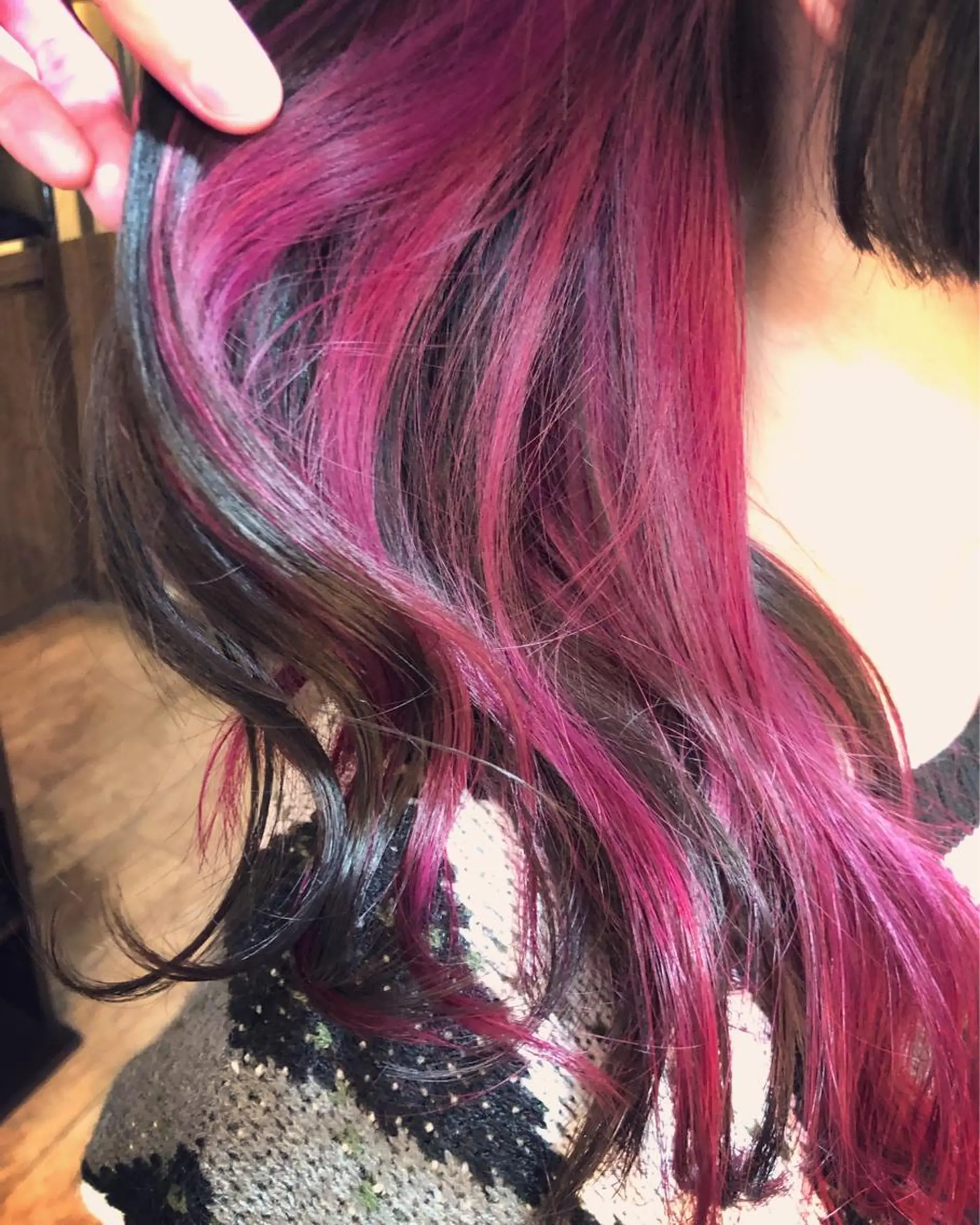 ロング カラー ピンクカラー 原宿サロン代表 デザインカラー伊藤卓のヘアスタイル