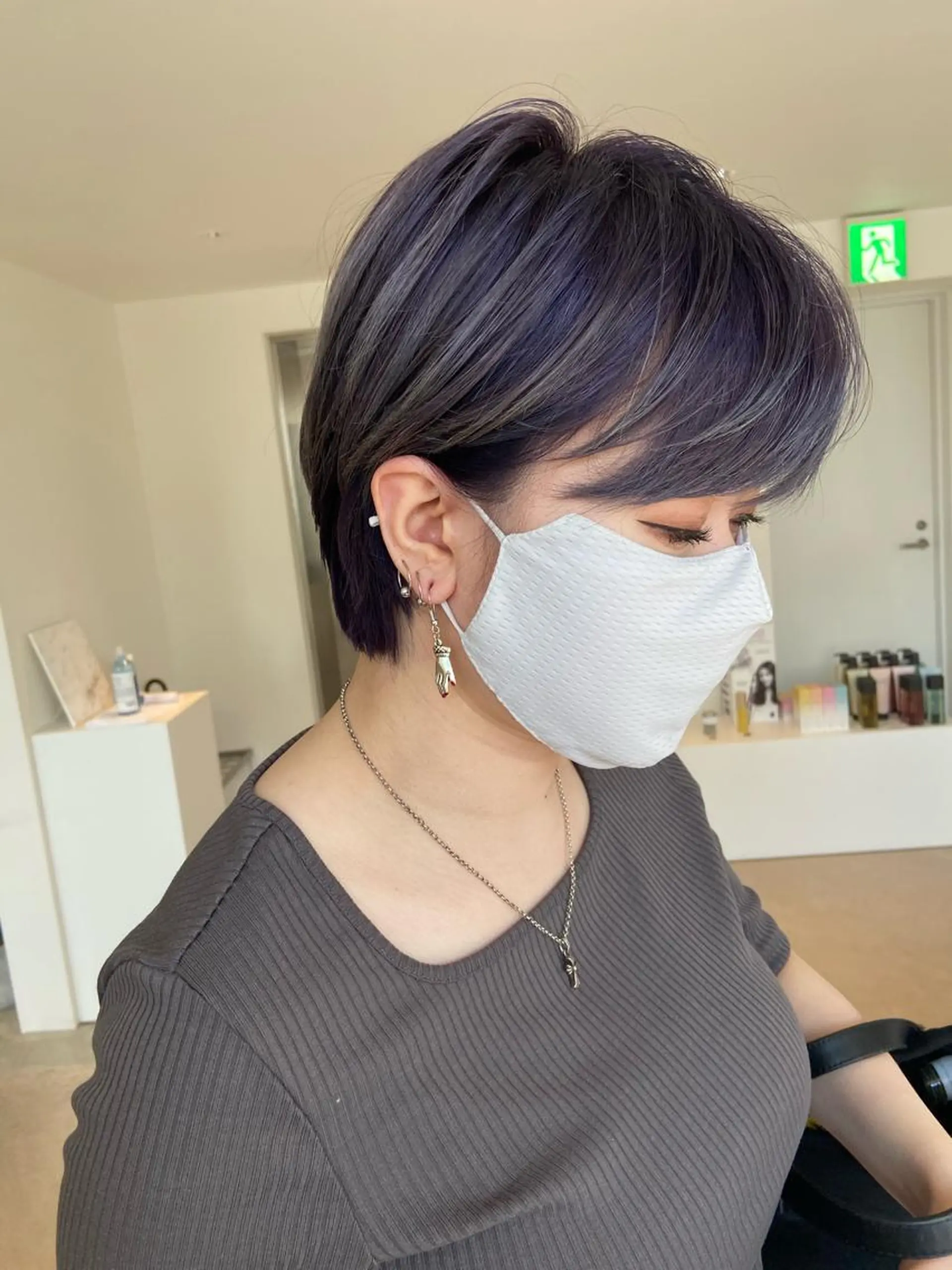 ショート カラー ブリーチ ブルーカラー ヘアカラー STAN WOOD所属・似合わせcut 🔥yutakaのヘアスタイル