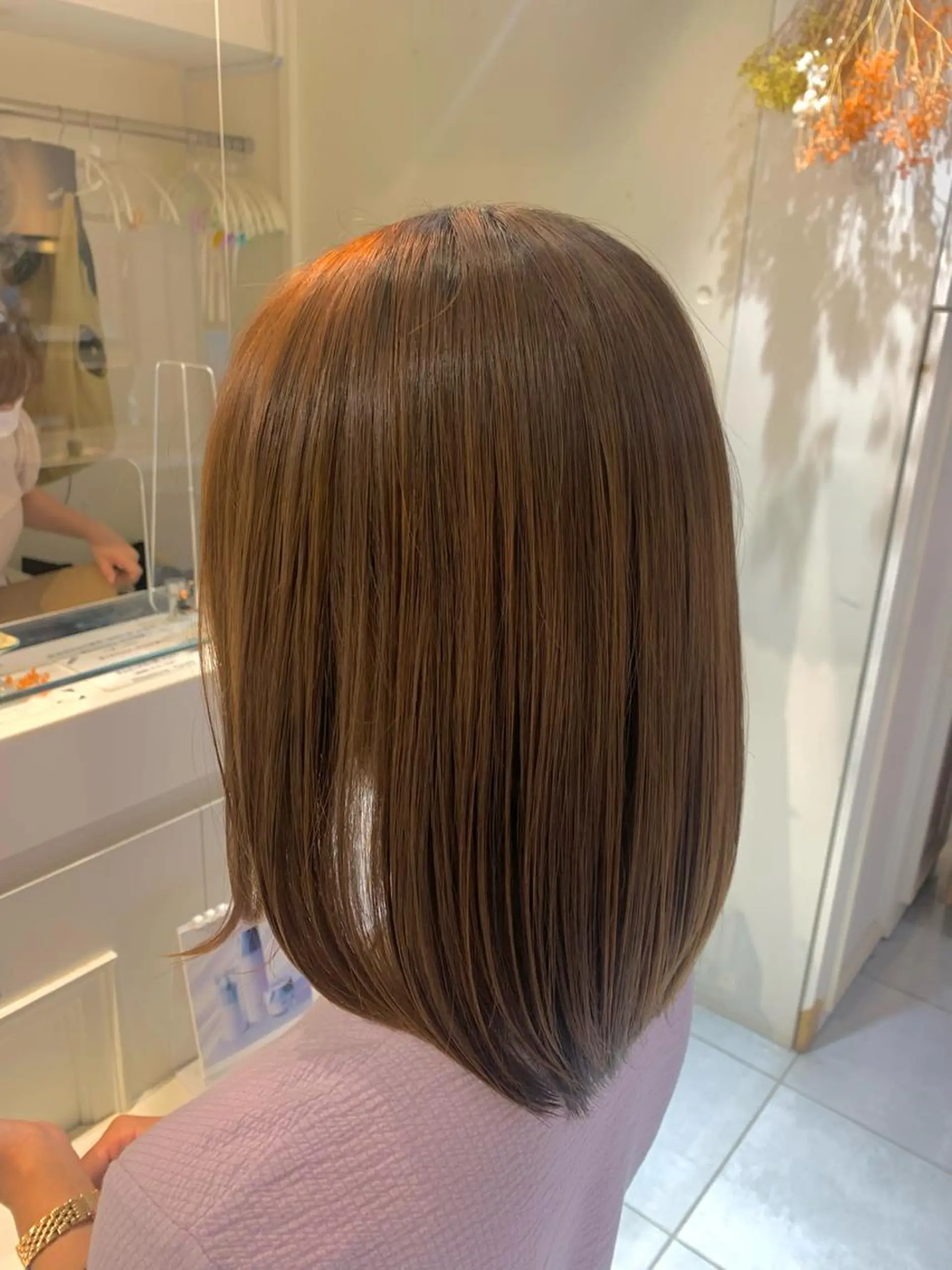 ミディアム 田中 未澪のヘアスタイル