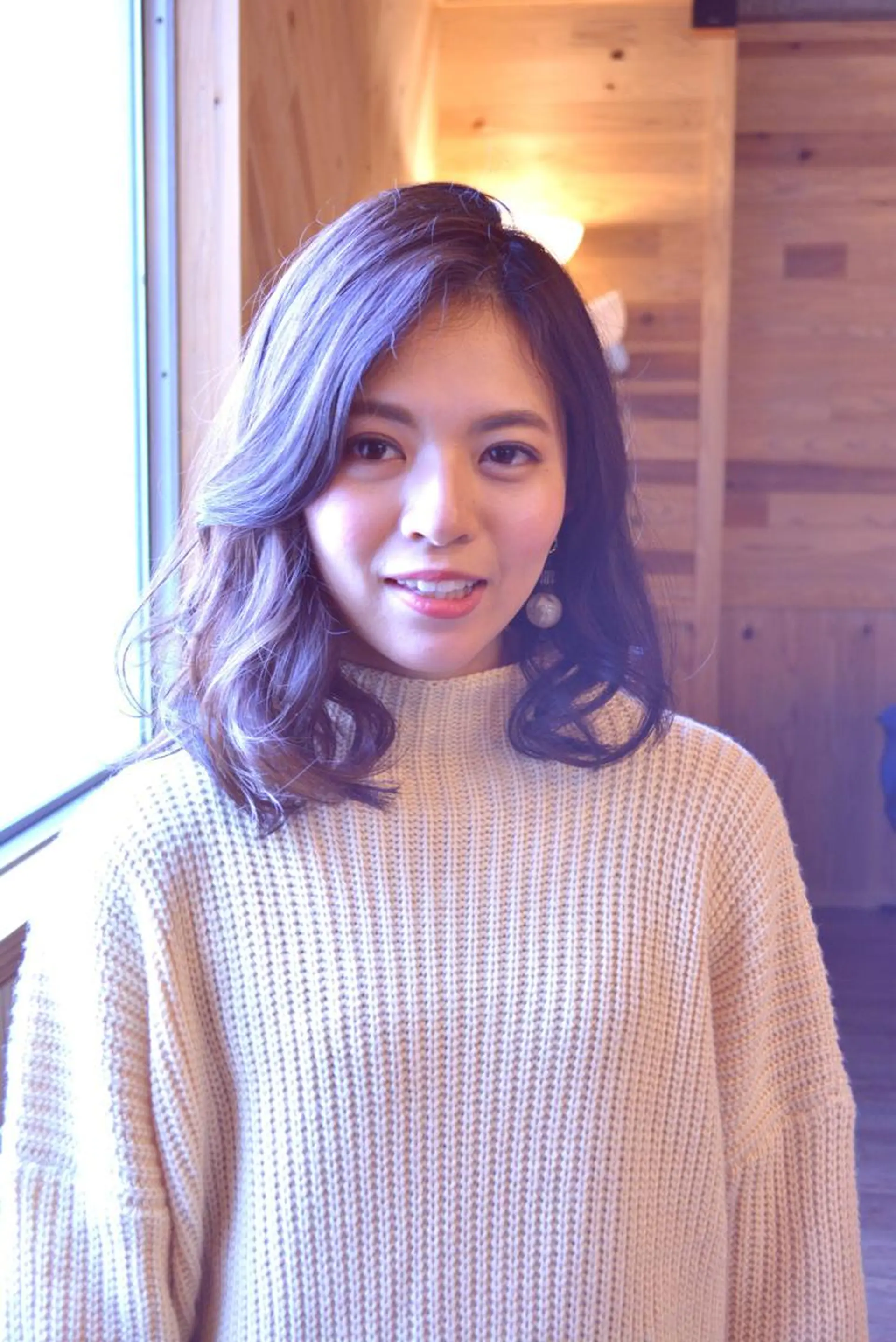 ミディアム カラー パーマ ヘアアレンジ ミディアムパーマ 透明感カラー カット belle chambreイブカのその他イメージ