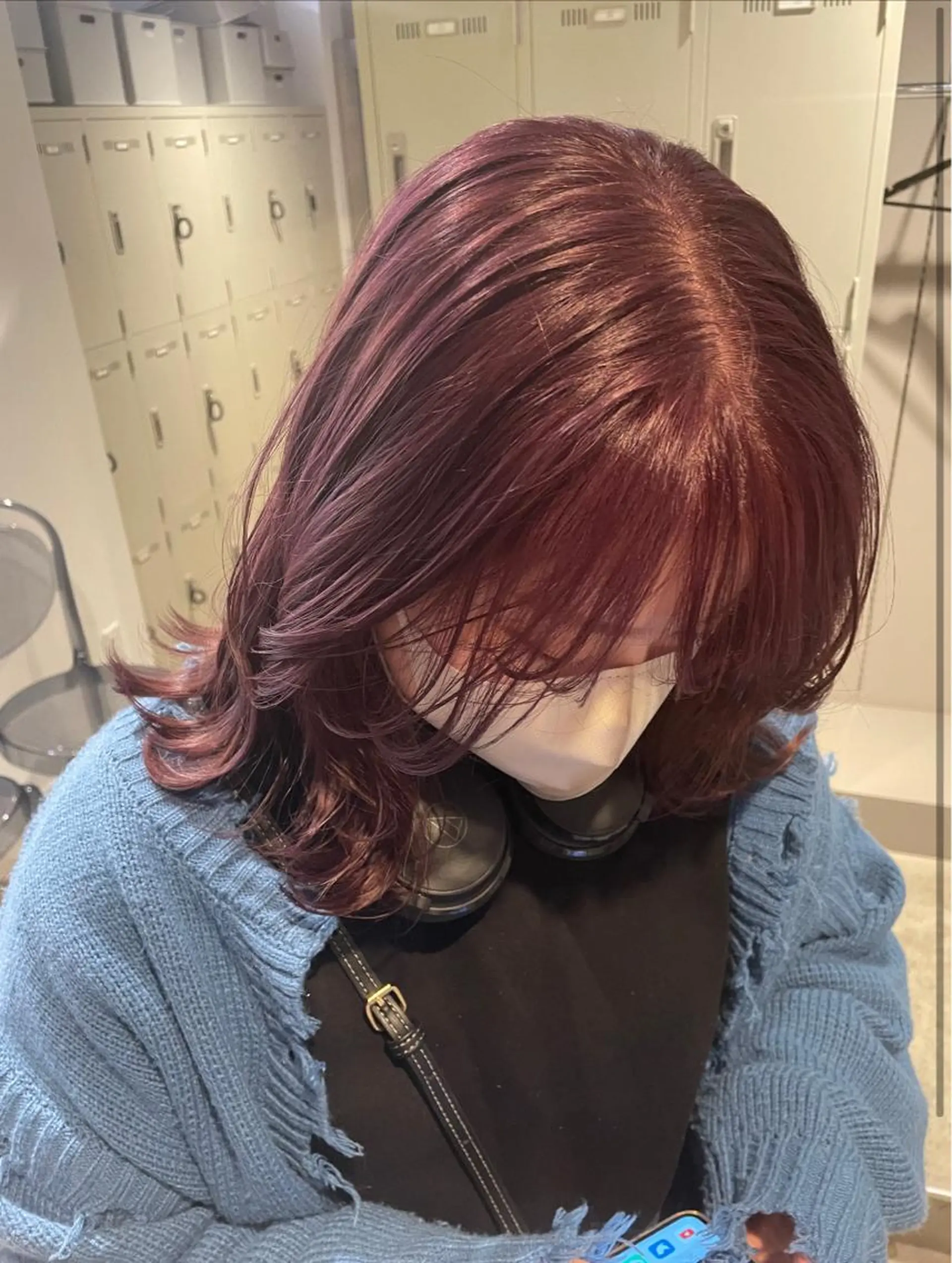 セミロング カラー ブリーチ ケアブリーチ ラベンダーカラー ピンクカラー ピンクラベンダー 表参道ハッシュカット レイヤー/リノンのヘアスタイル