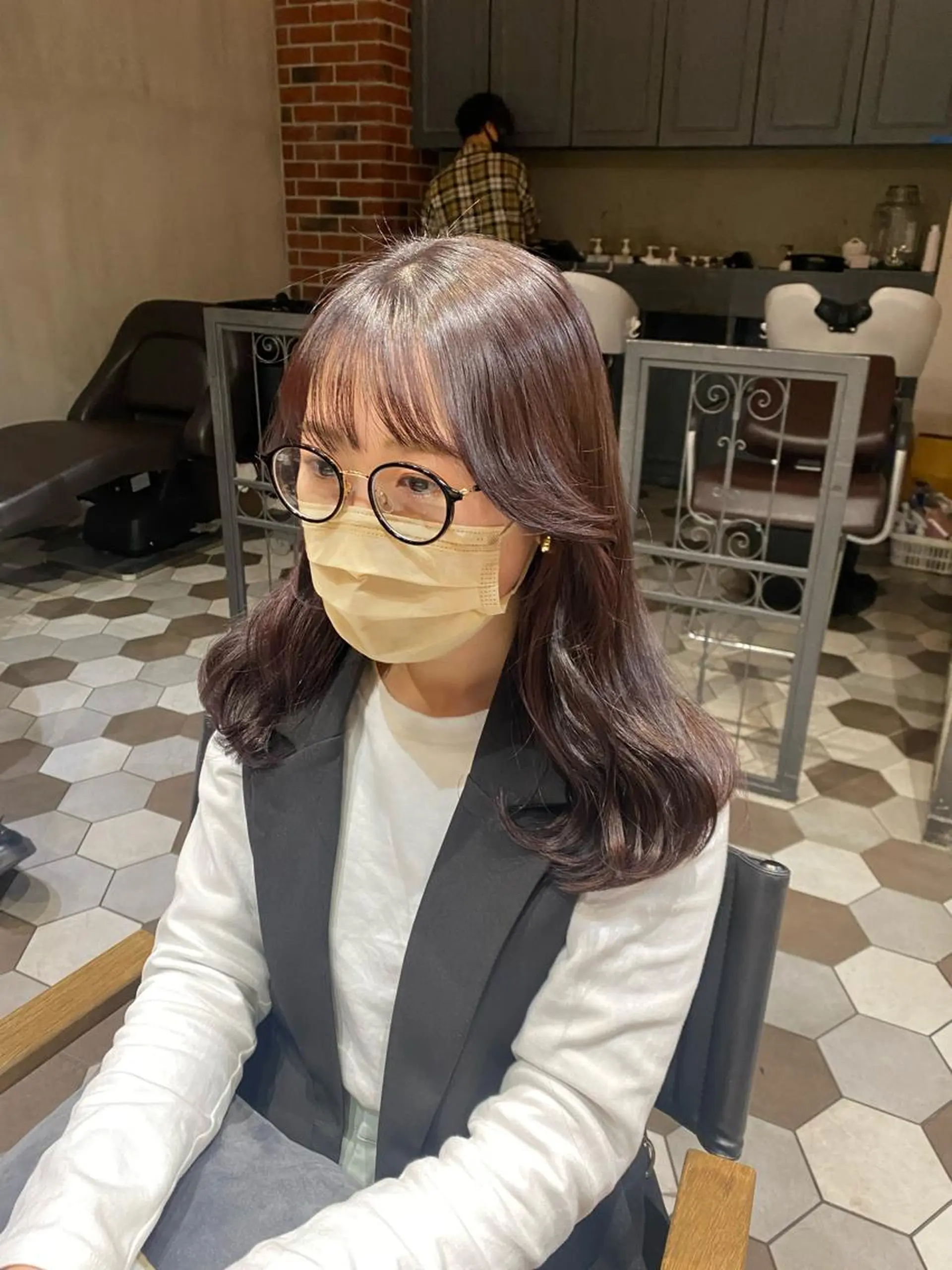 ロング ヘアカラー トリートメント 髪質改善韓国レイヤー SHIORI🦋のヘアスタイル