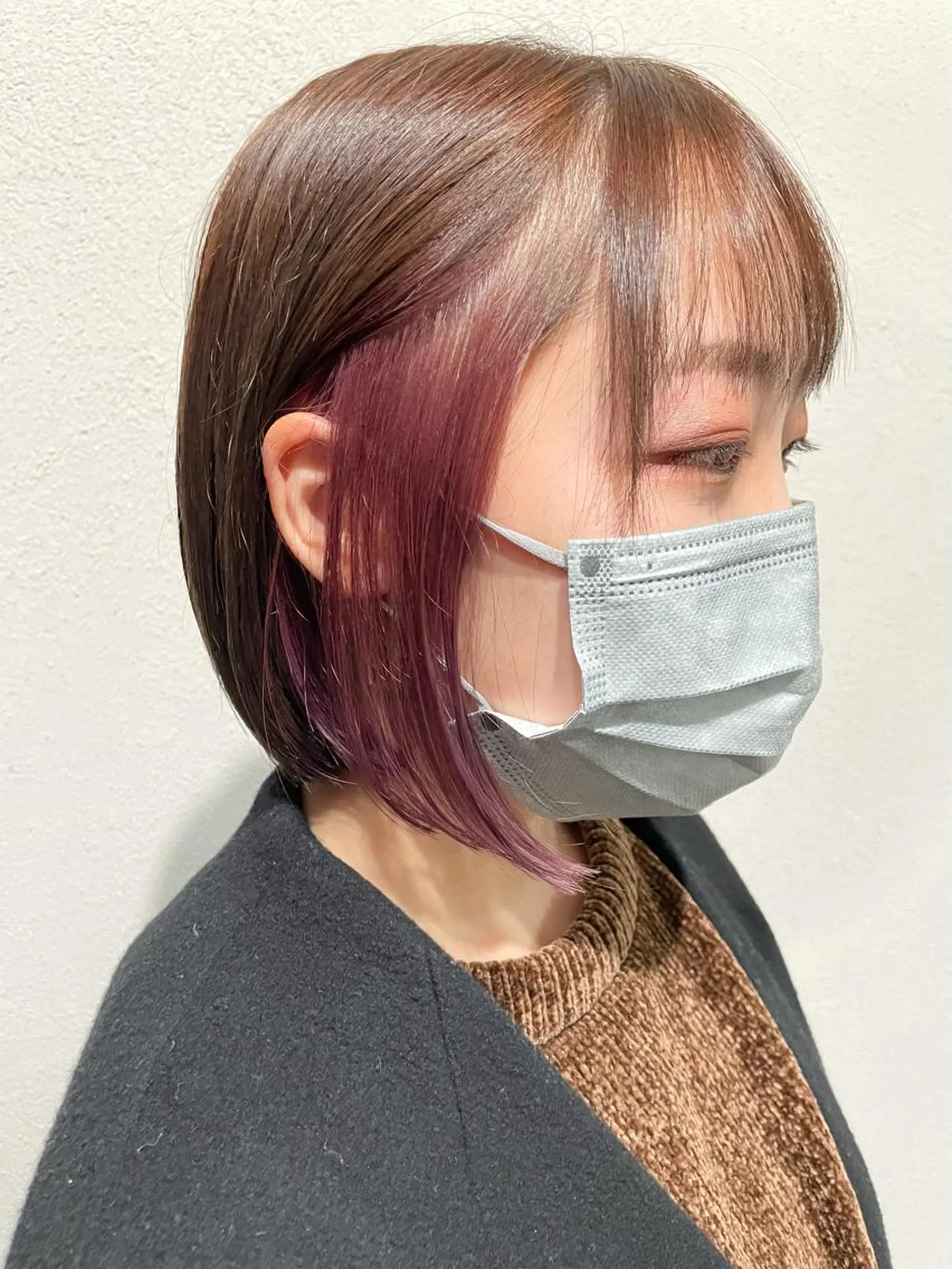 ショート カラー ブリーチ ブラウンカラー ピンクカラー Hana ♡ marshu梅田のヘアスタイル