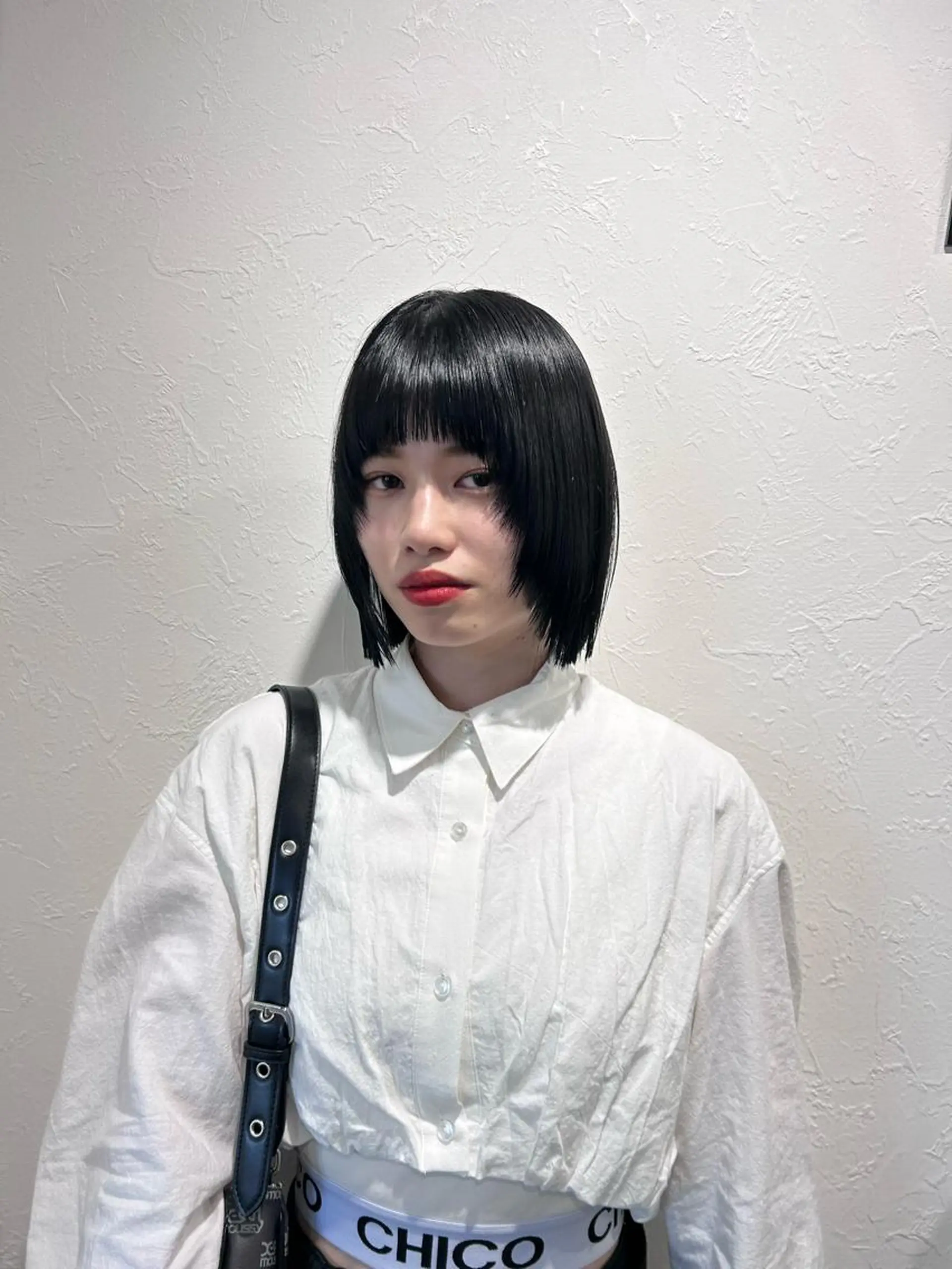 ショート 艶カラー/レイヤー /メンズ/マツエクのヘアスタイル