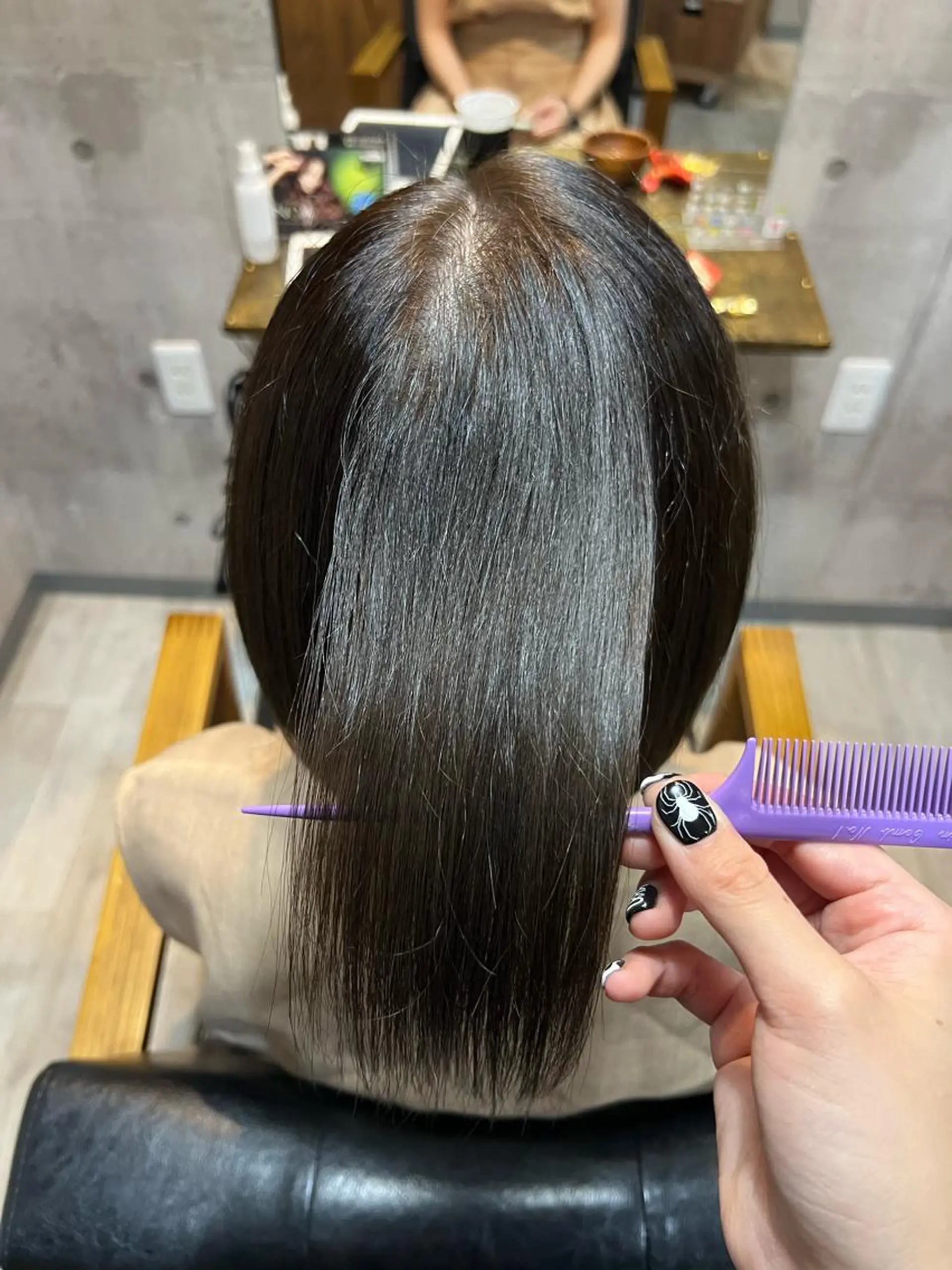 ミディアム カラー 髪質改善🫧‪ りこのヘアスタイル