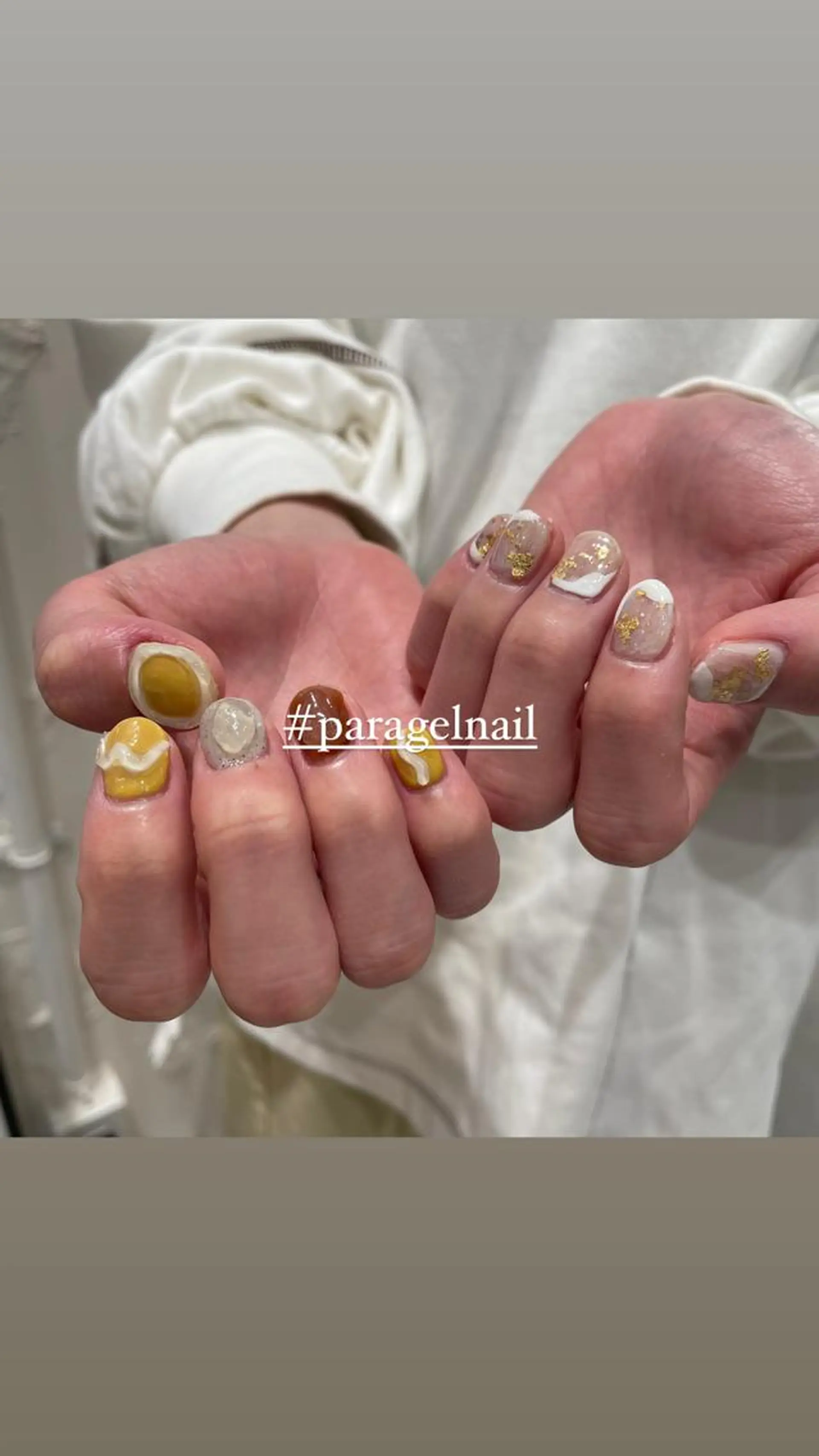 ネイル ジェルネイル パラジェル ハンドネイル 淡色ネイル 🎀moeのネイルデザイン