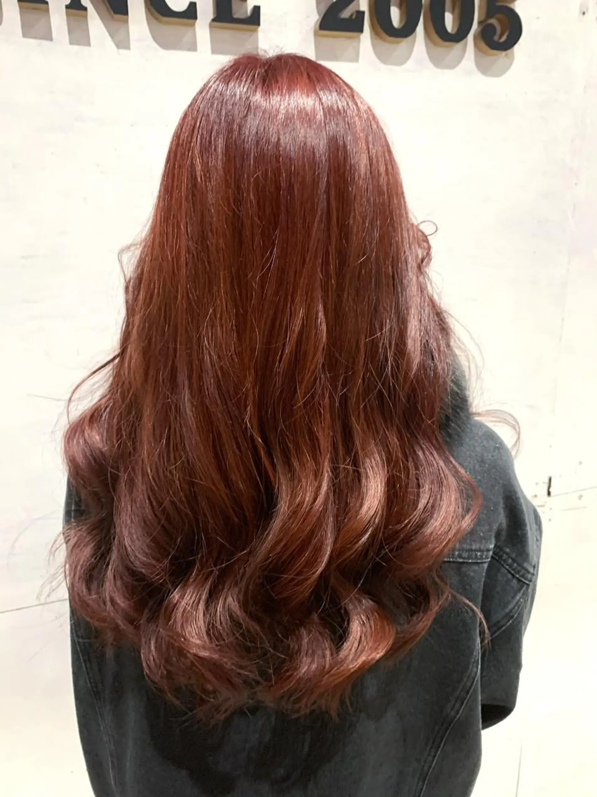 ロング カラー ブラウンカラー レッドカラー レッドブラウン Zina天王寺 CHIAKIのヘアスタイル