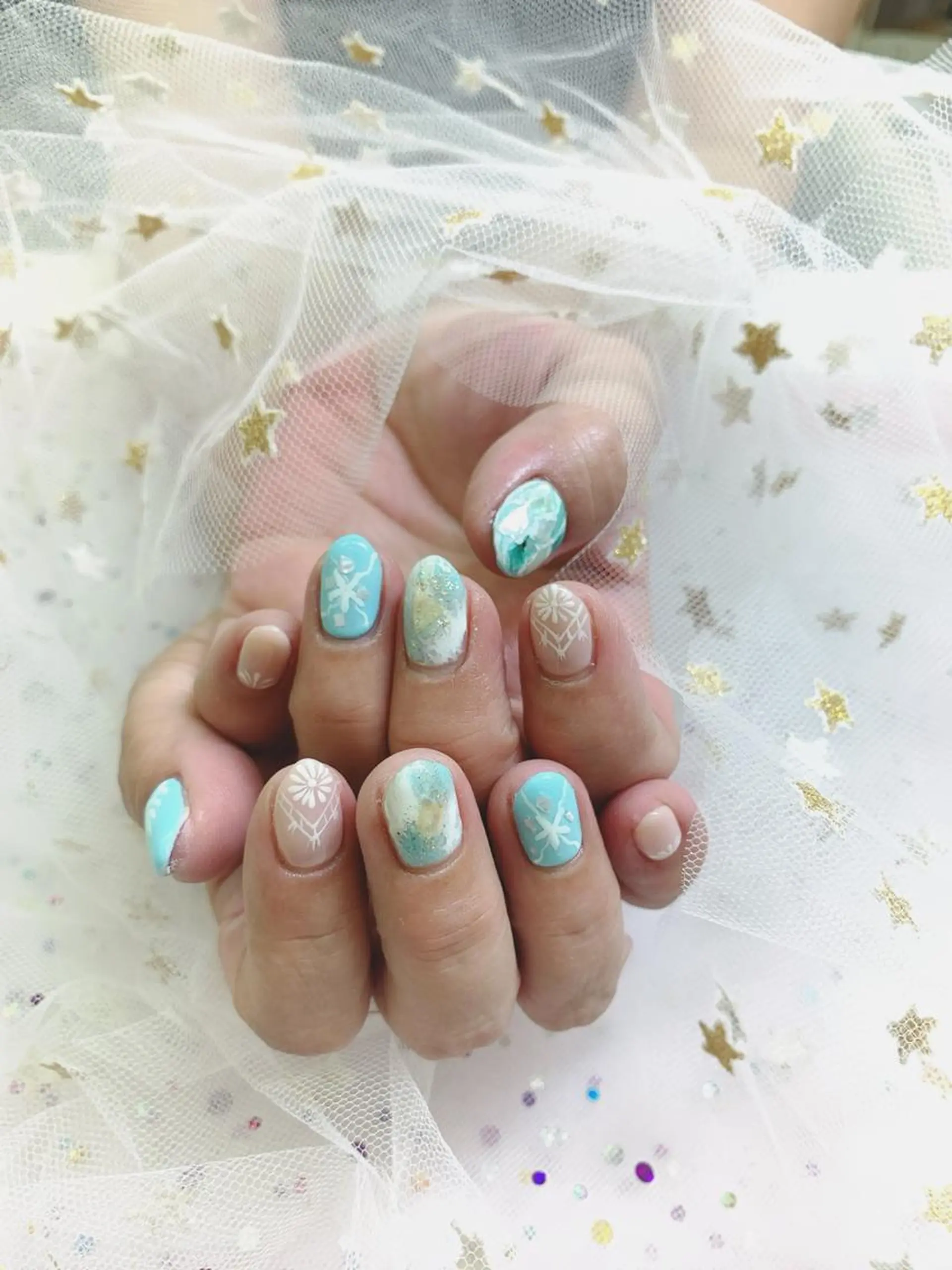 ネイル 🦋ネイルサロン ブラン🌈ゆりのネイルデザイン