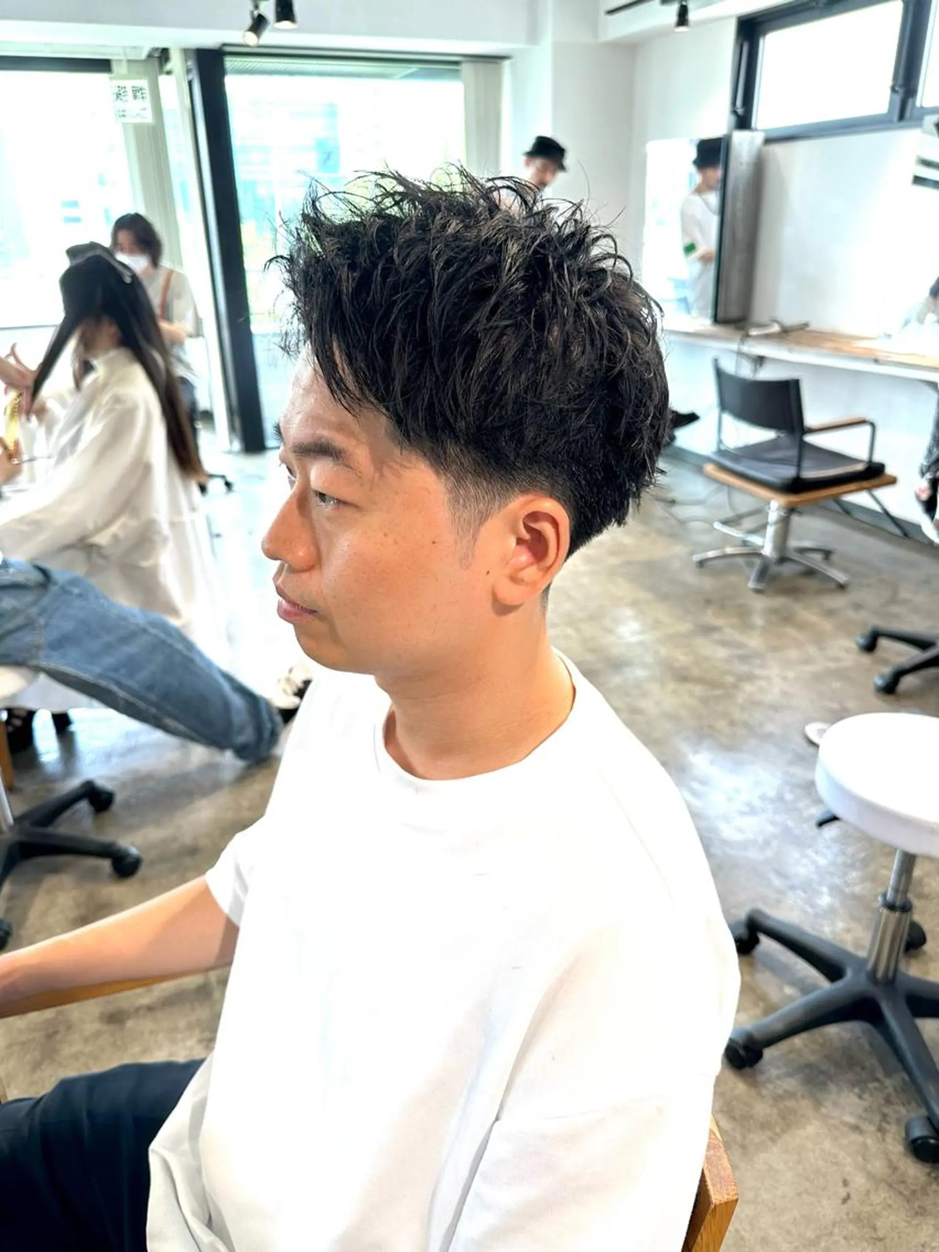 メンズ フェードカット マッシュ メンズパーマ スパイキーショート メンズツイストパーマ カット 骨格補正施術/メンズ 専門美容師/YUYAのヘアスタイル