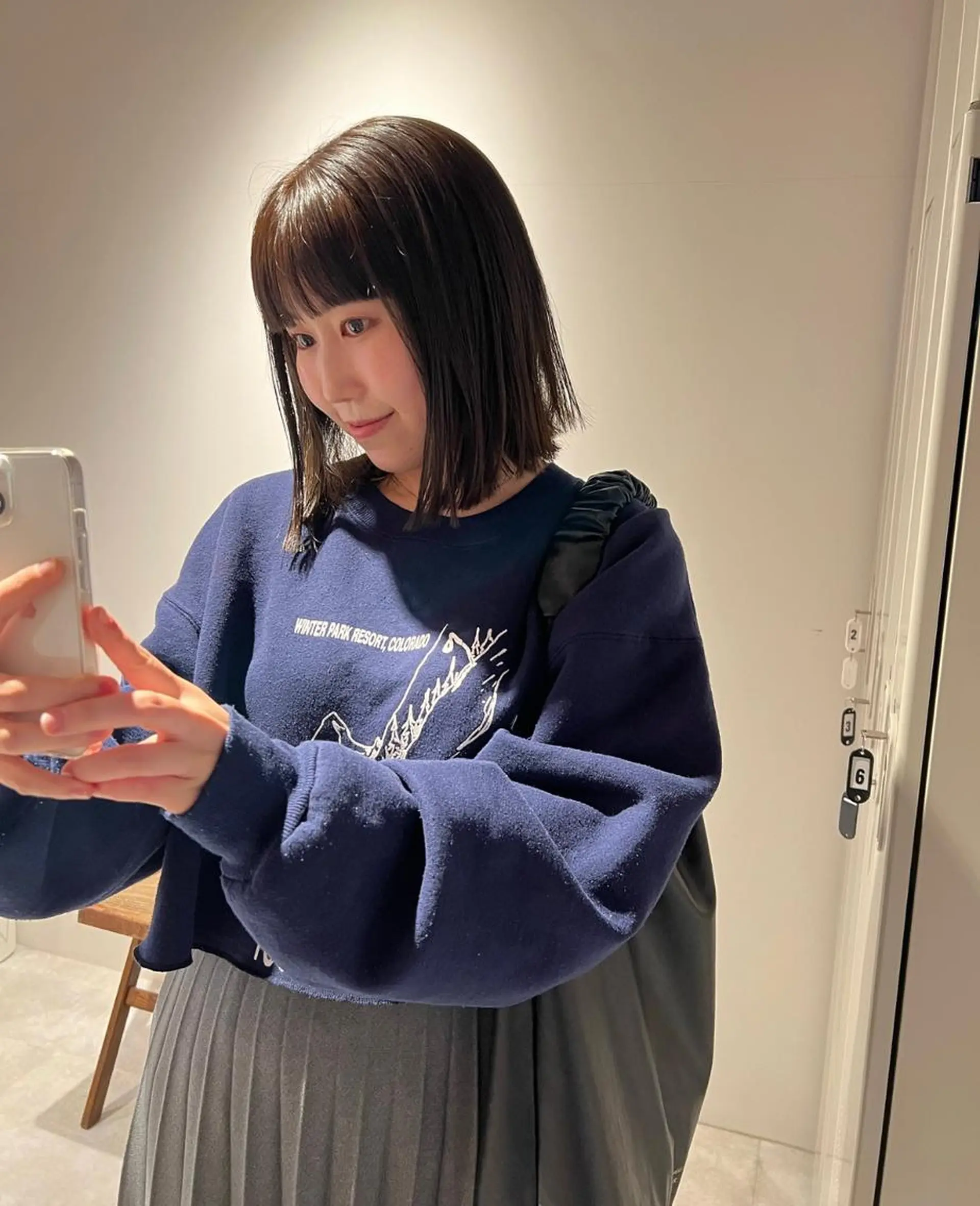 ミディアム カラー カット ヘアカラー io濱川 遥のヘアスタイル