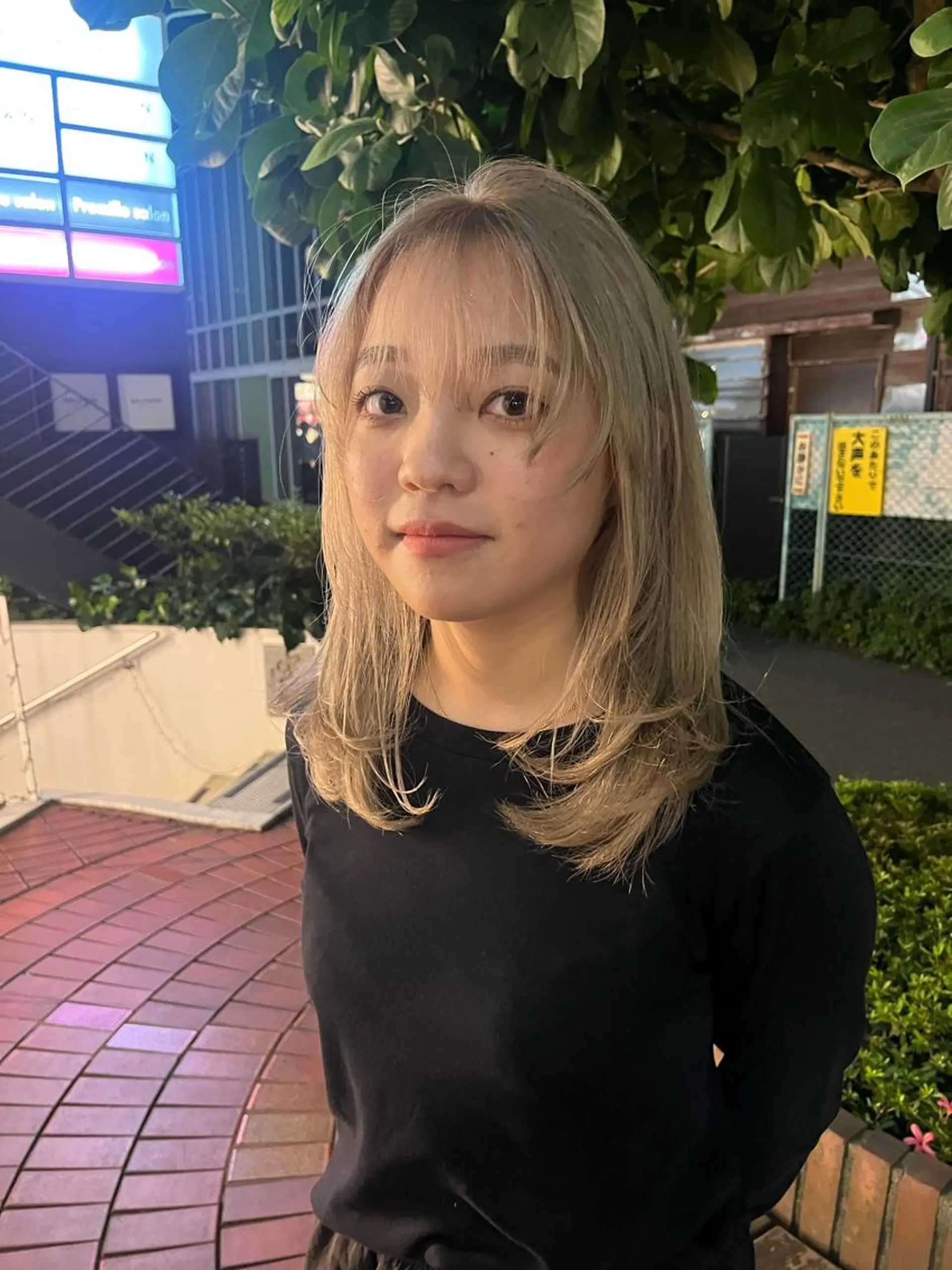 セミロング ヘアカラー @kyoniyy KYONIのヘアスタイル