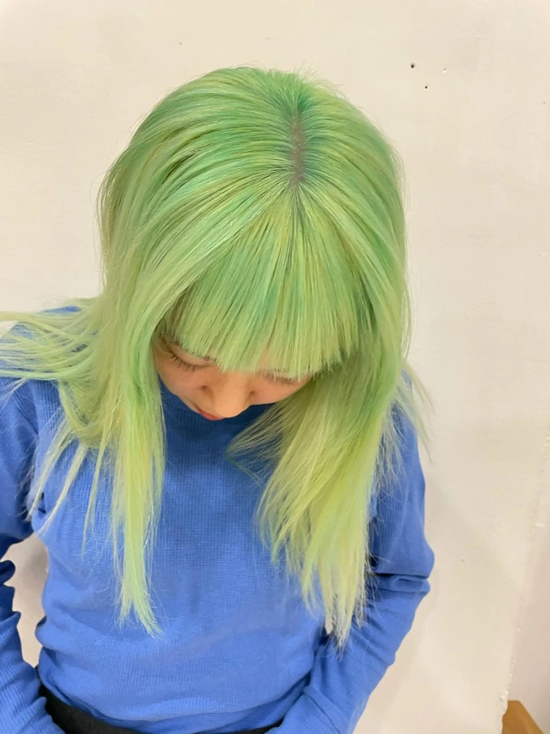 ミディアム カラー ブリーチ ダブルカラー トリートメント 吉田一輝 外国人パーマのヘアスタイル