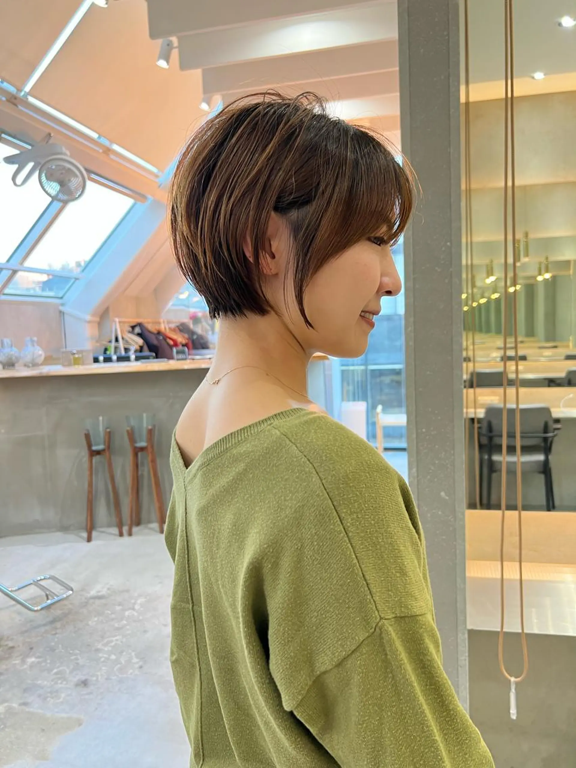 ショート カラー ボブ×縮毛矯正× 髪質改善/三ツ木一生のヘアスタイル