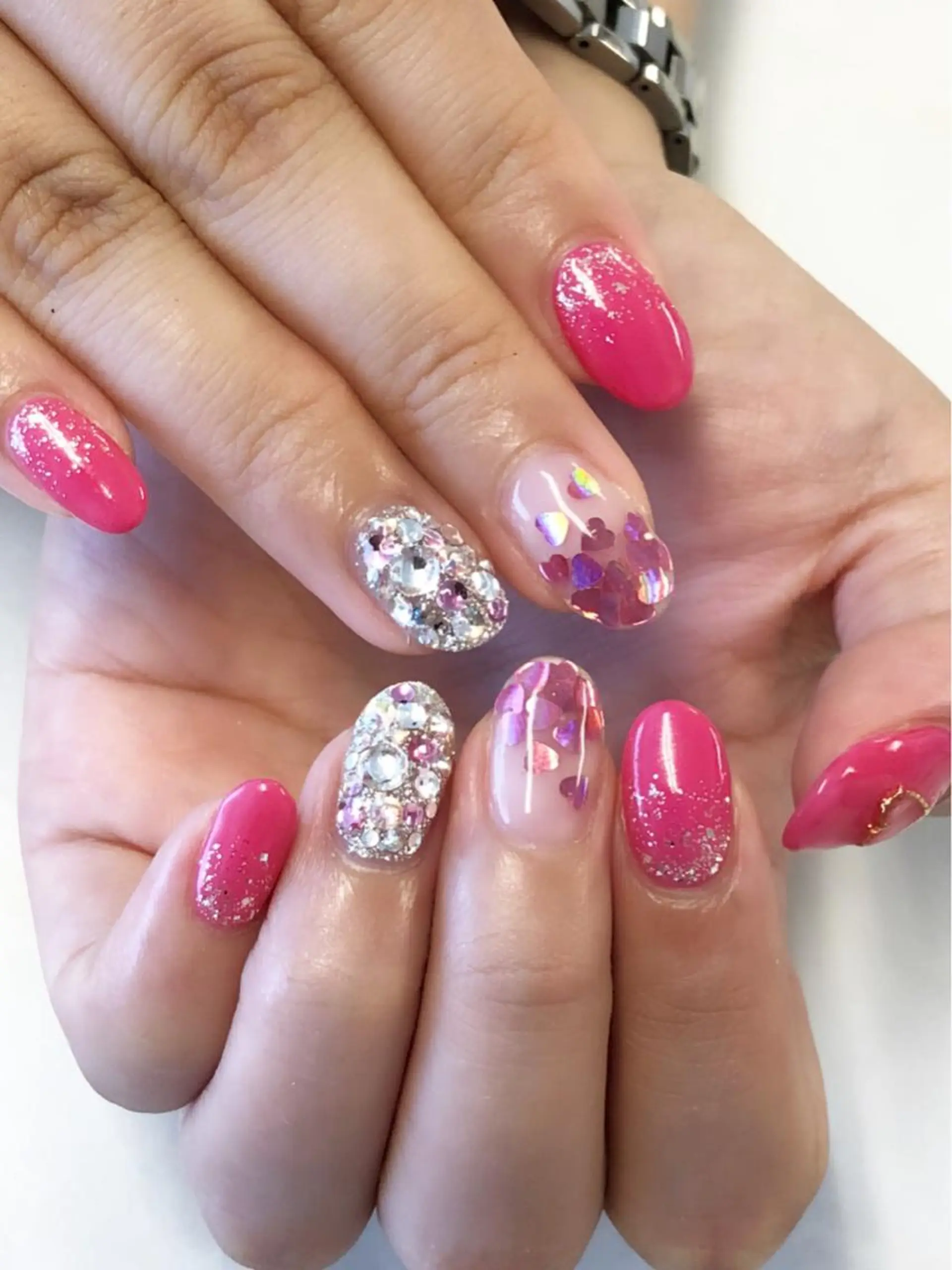 ネイル ジェルネイル ハート KIREIE NAILSのネイルデザイン