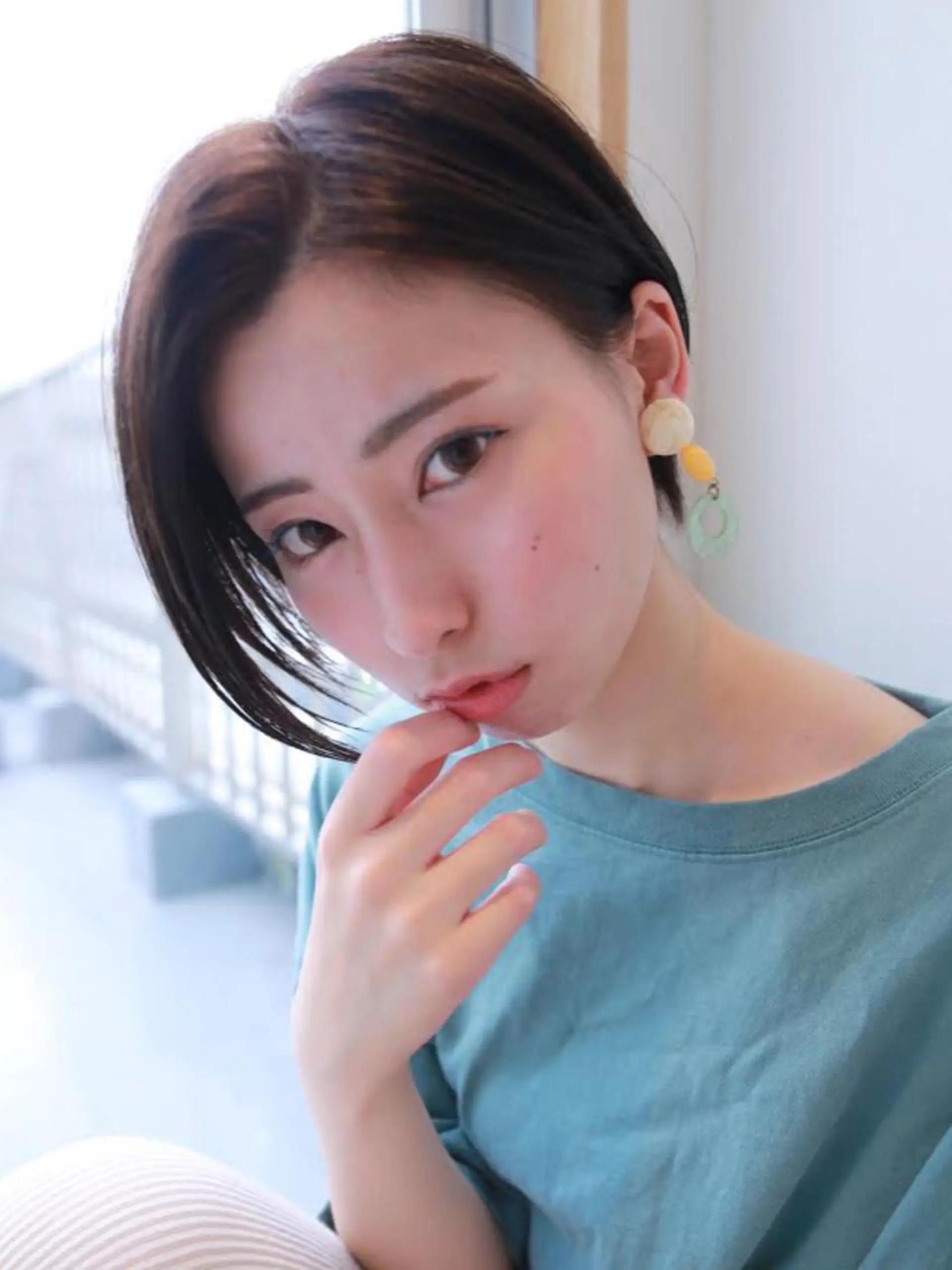 ショート カラー ヘアアレンジ ショートヘア トップスタイリスト 💙藤原 純のヘアスタイル