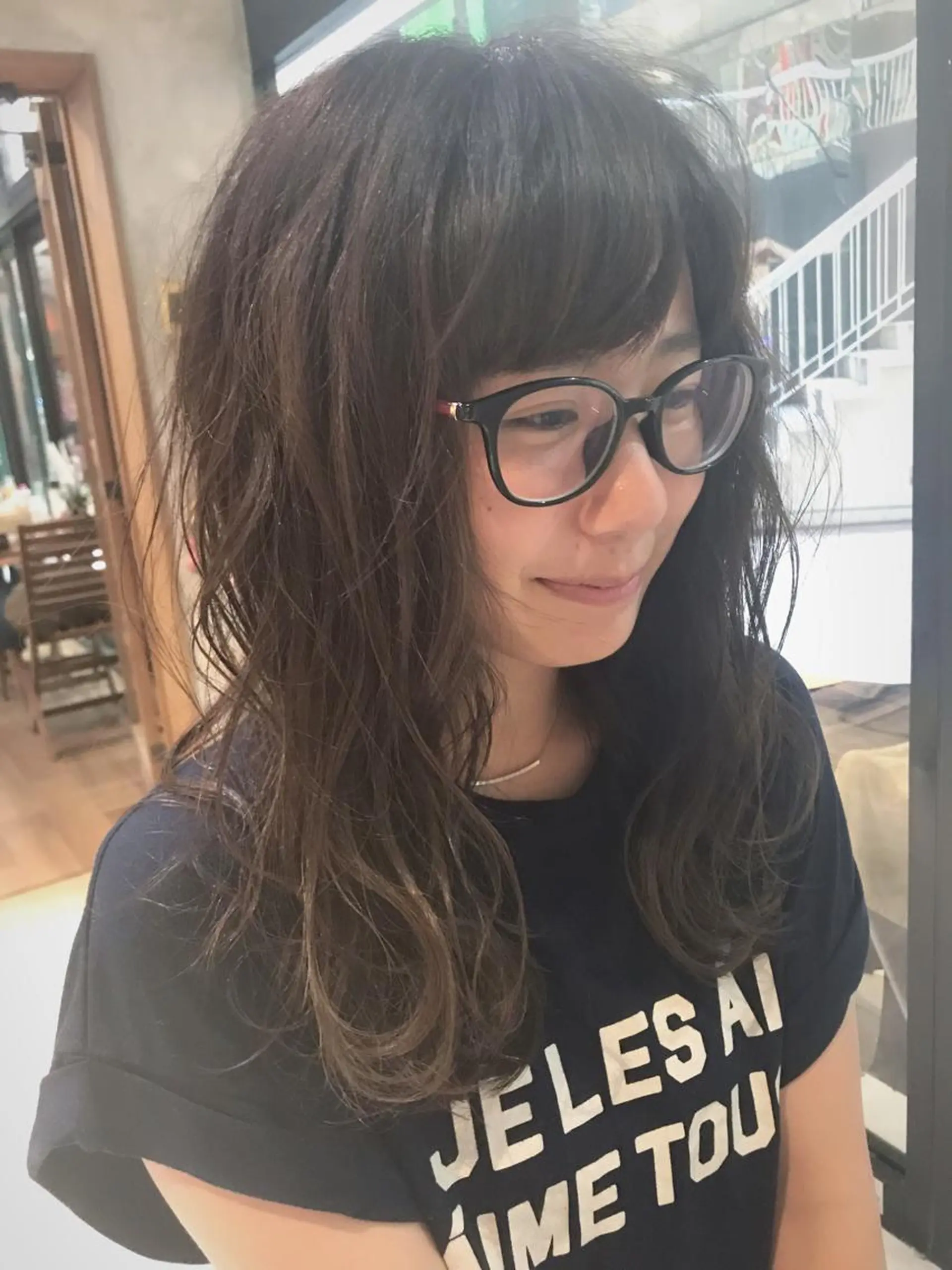 ロング カラー ベージュカラー シルバー 松村 崇弘のヘアスタイル